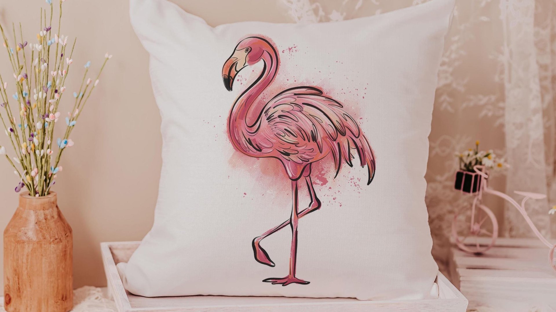 cute flamingo hand towels for bathroom beach bathroom decor, coastal home decor gift kitchen towels for Christmas gifts for beach lovers