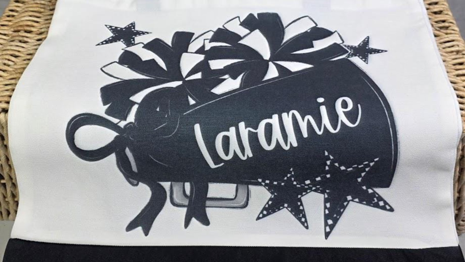 personalized white and maroon cheer tote bag for school, cheer gifts for girls, maroon checkered initial tote bag for teen girls, cheer mom