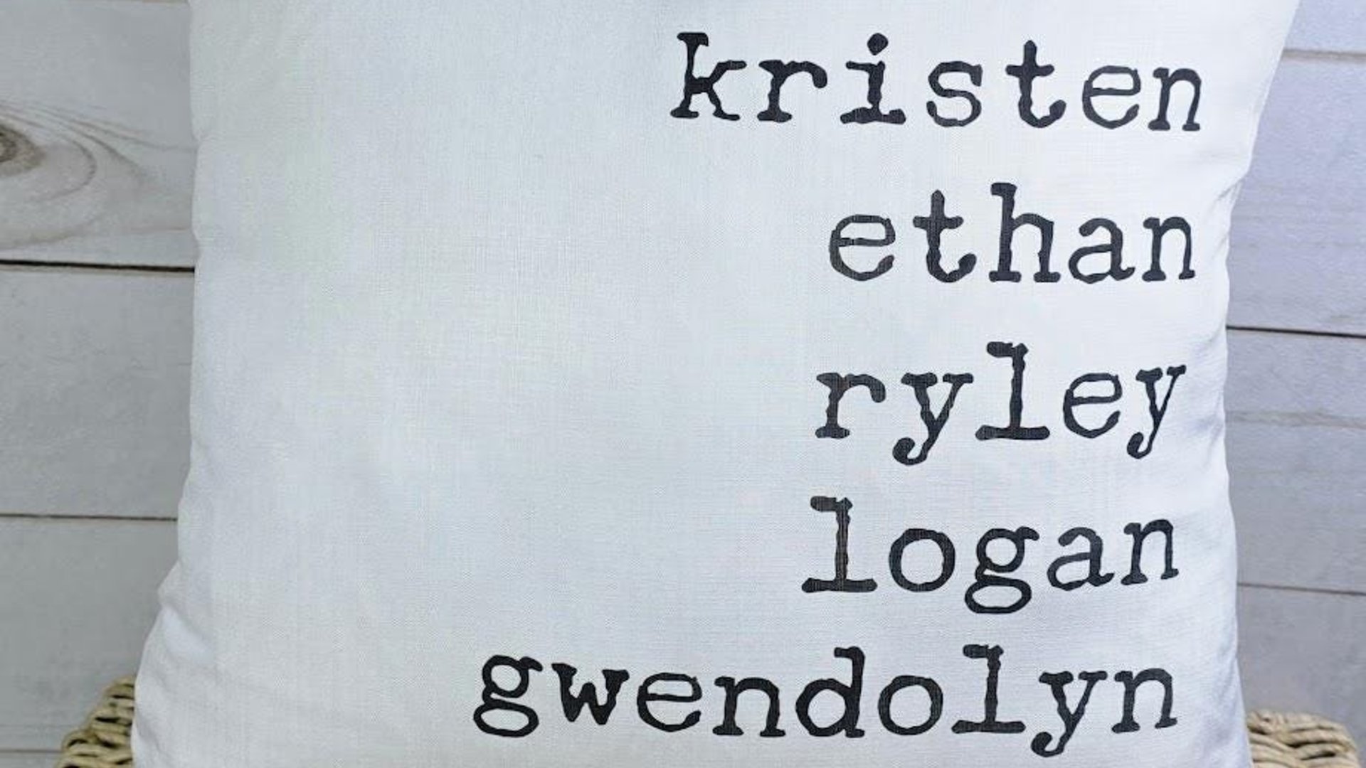 personalized family names throw pillow for couch, pet name pillow, unique wedding gifts for couple, dog parents gift, modern farmhouse decor