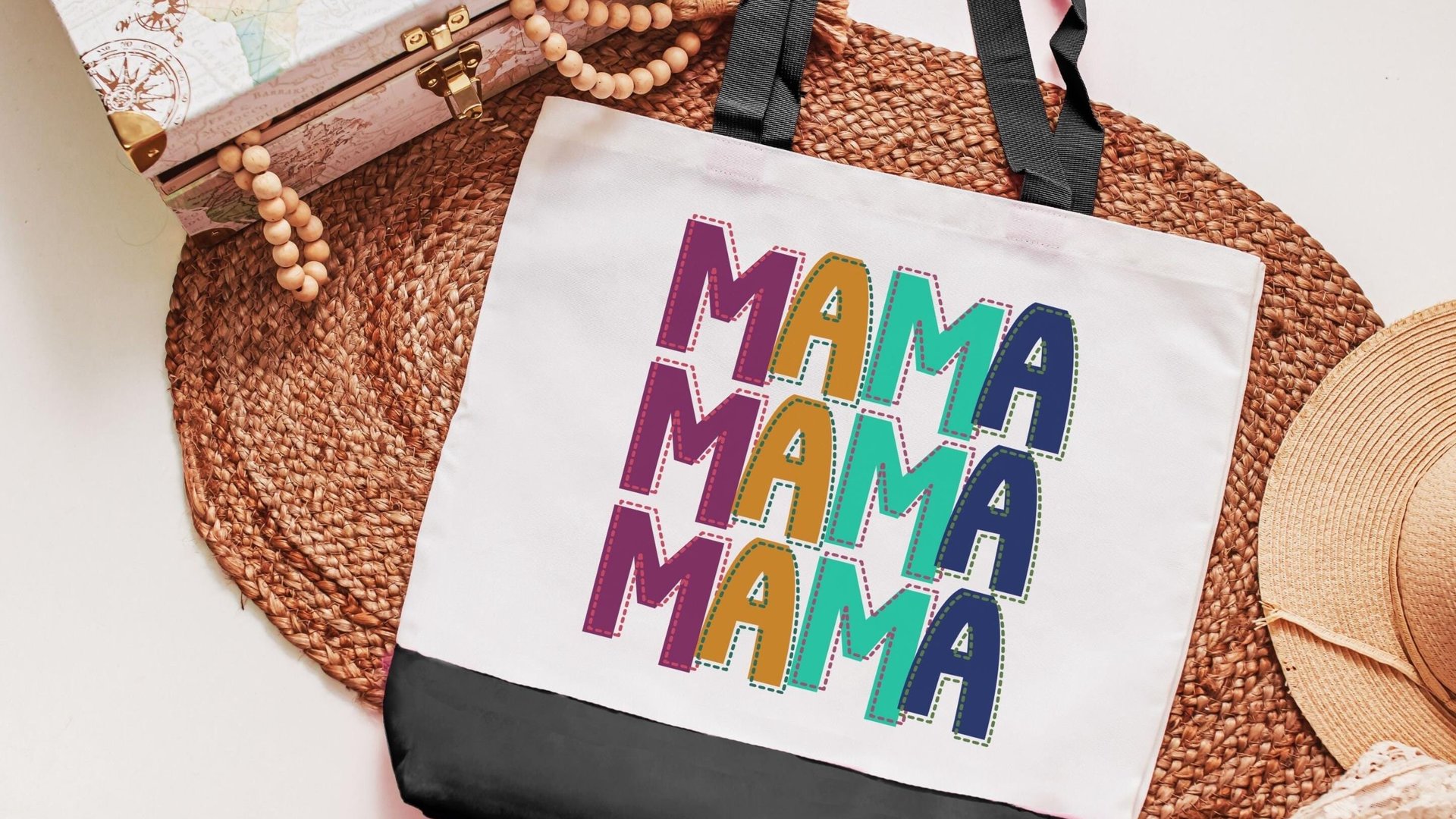 mama mama mama tote bags for moms, first time mom gifts from sister, funny mom bag for church, best gifts for her, bonus mom birthday gifts