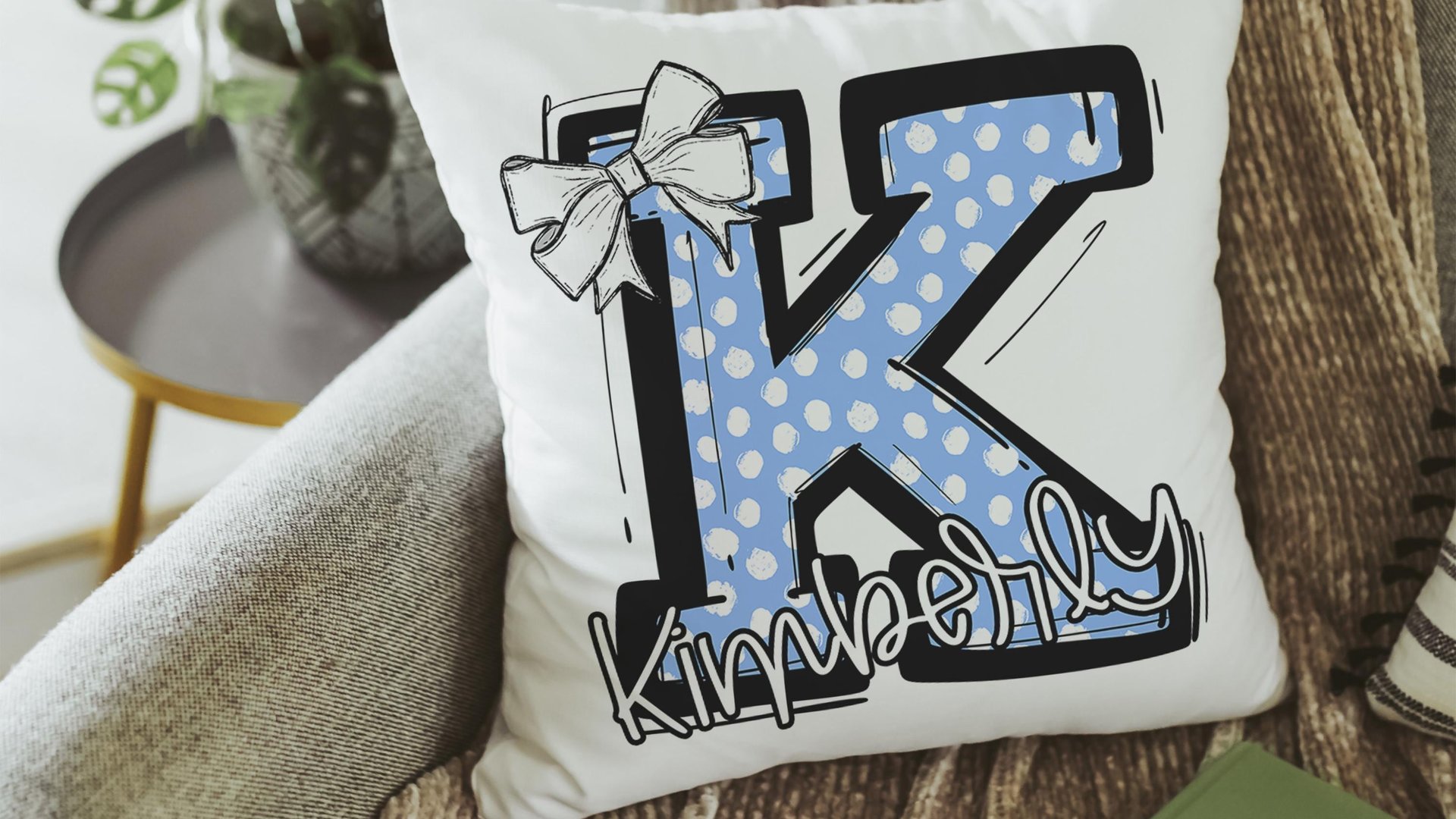 personalized cherry red initial throw pillows for couch, 2026 high school graduation gifts for granddaughter, college gifts for girls, name