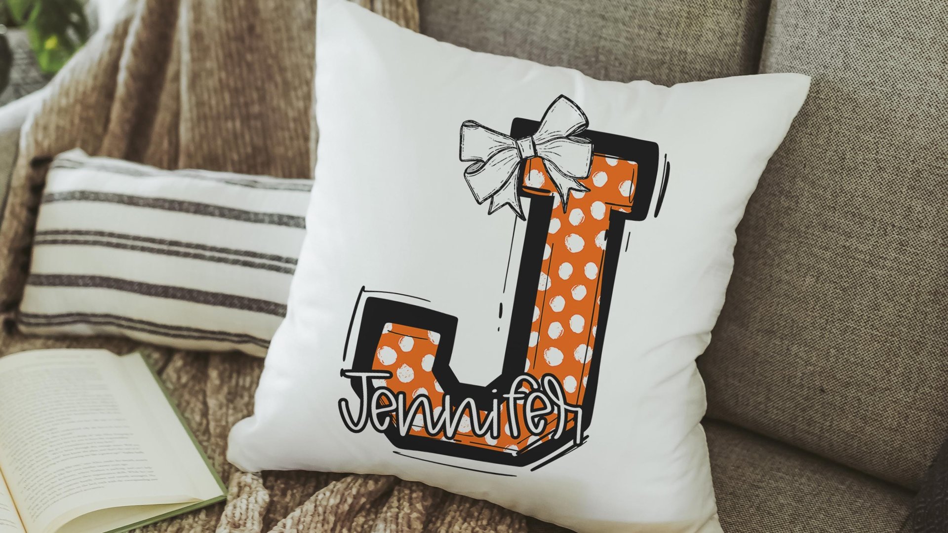 personalized initial throw pillows for couch custom Columbia blue dorm pillows for girls, secret Santa gifts for teenage girls, college
