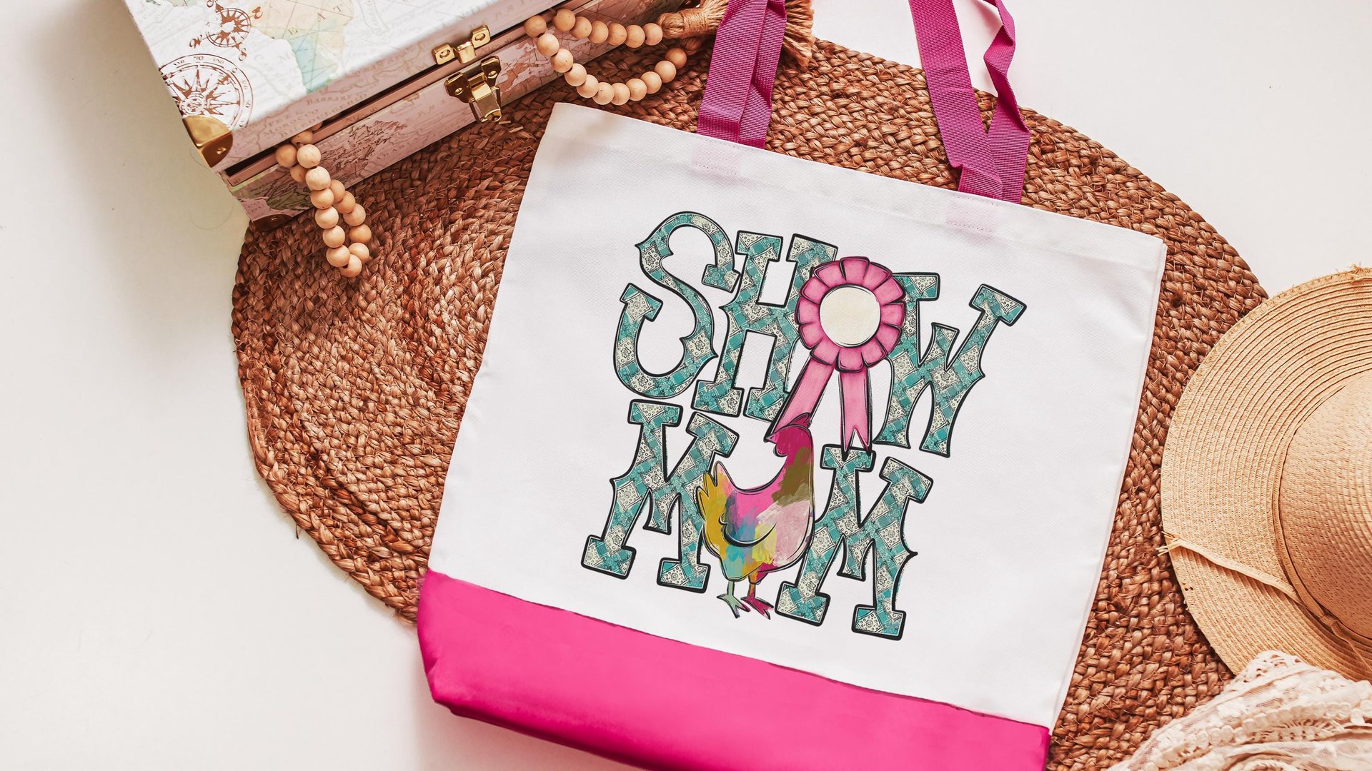 show mom chicken tote bags for women, raising chickens country girl gifts, farmers market bag for chicken mom, chicken Christmas gifts for