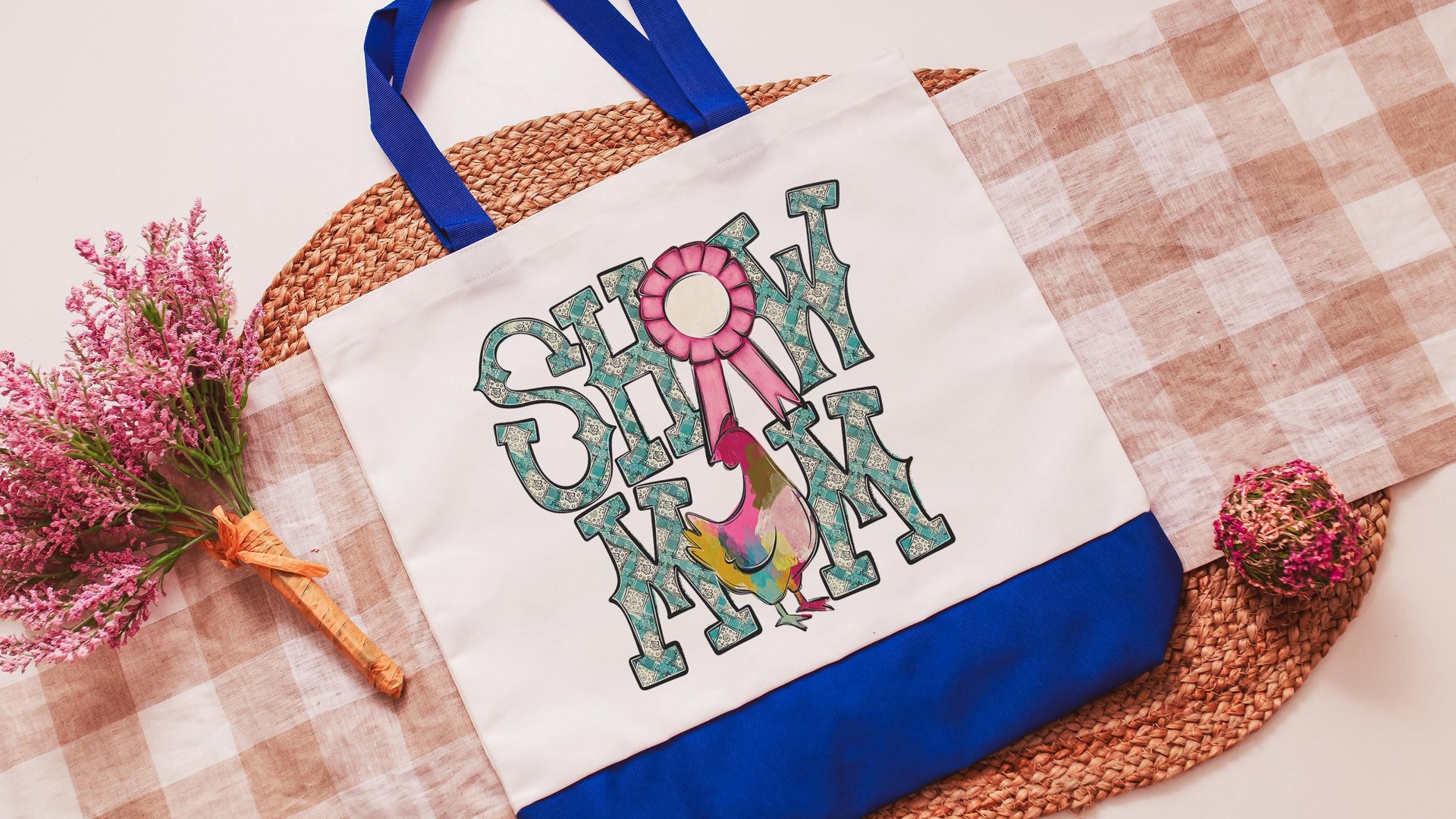 show mom chicken tote bags for women, raising chickens country girl gifts, farmers market bag for chicken mom, chicken Christmas gifts for
