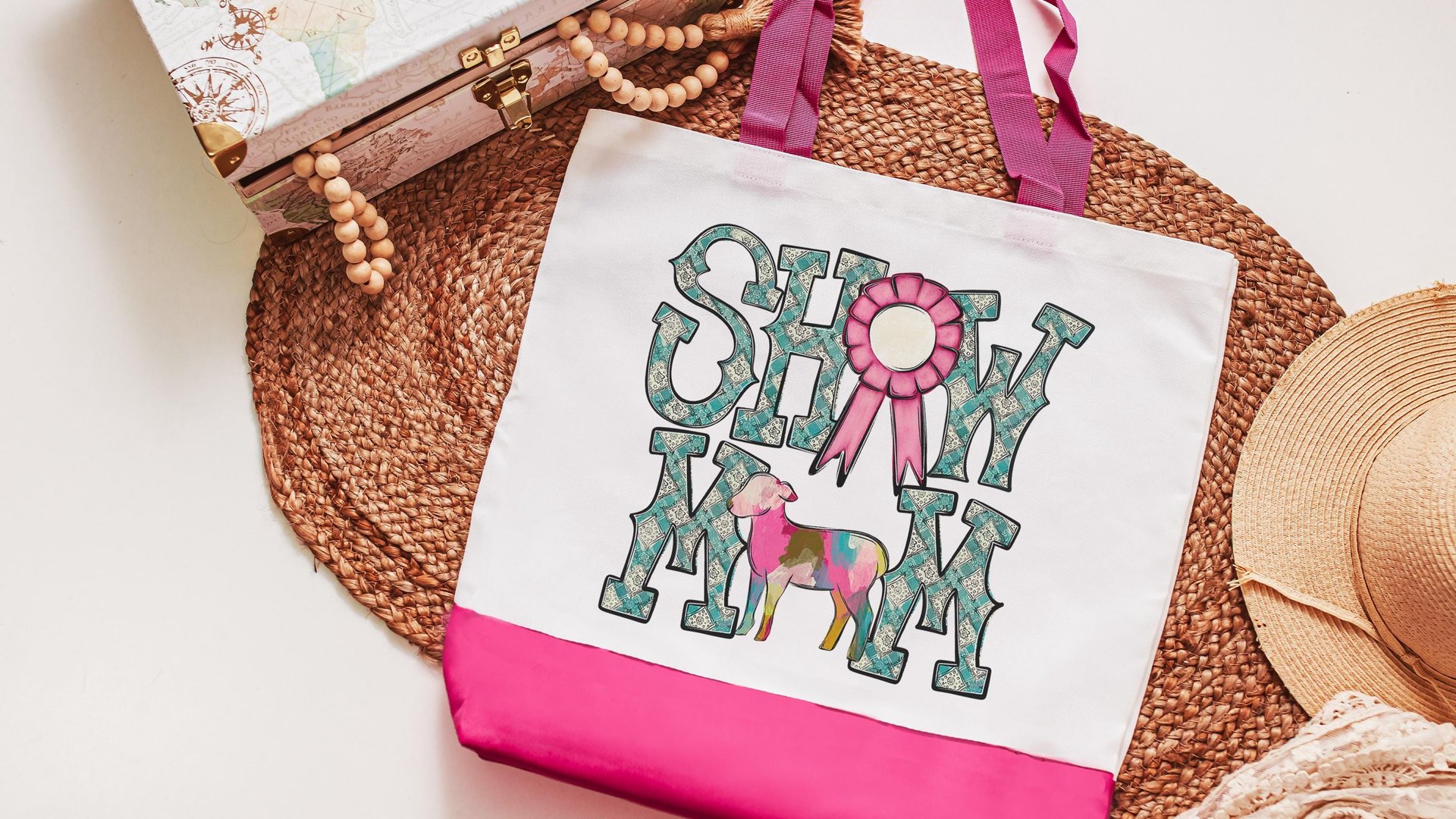 show mom sheep tote bags for women, raising sheep farmers market bag, Dorset sheep gifts for her, Hampshire sheep Christmas gifts for ladies