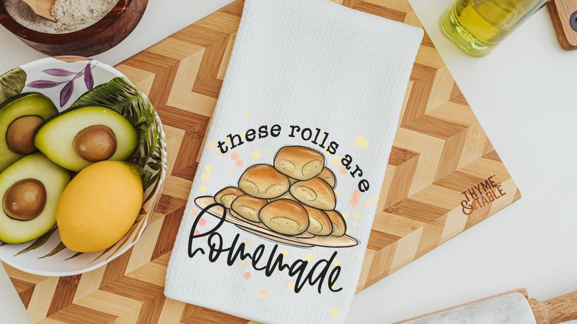 time to get basted funny Thanksgiving kitchen towels, these rolls are homemade cute kitchen hand towels, Thanksgiving hostess gift for women