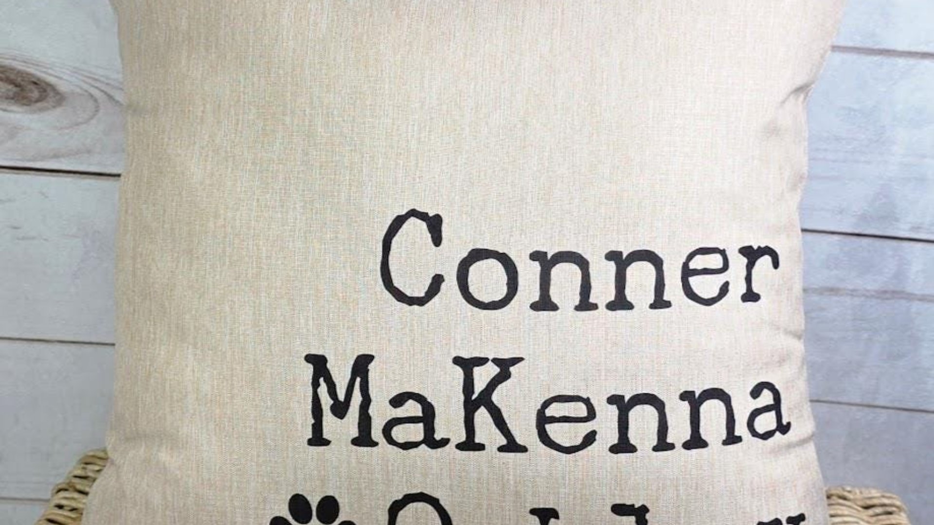 personalized family names throw pillow for couch, pet name pillow, unique wedding gifts for couple, dog parents gift, modern farmhouse decor