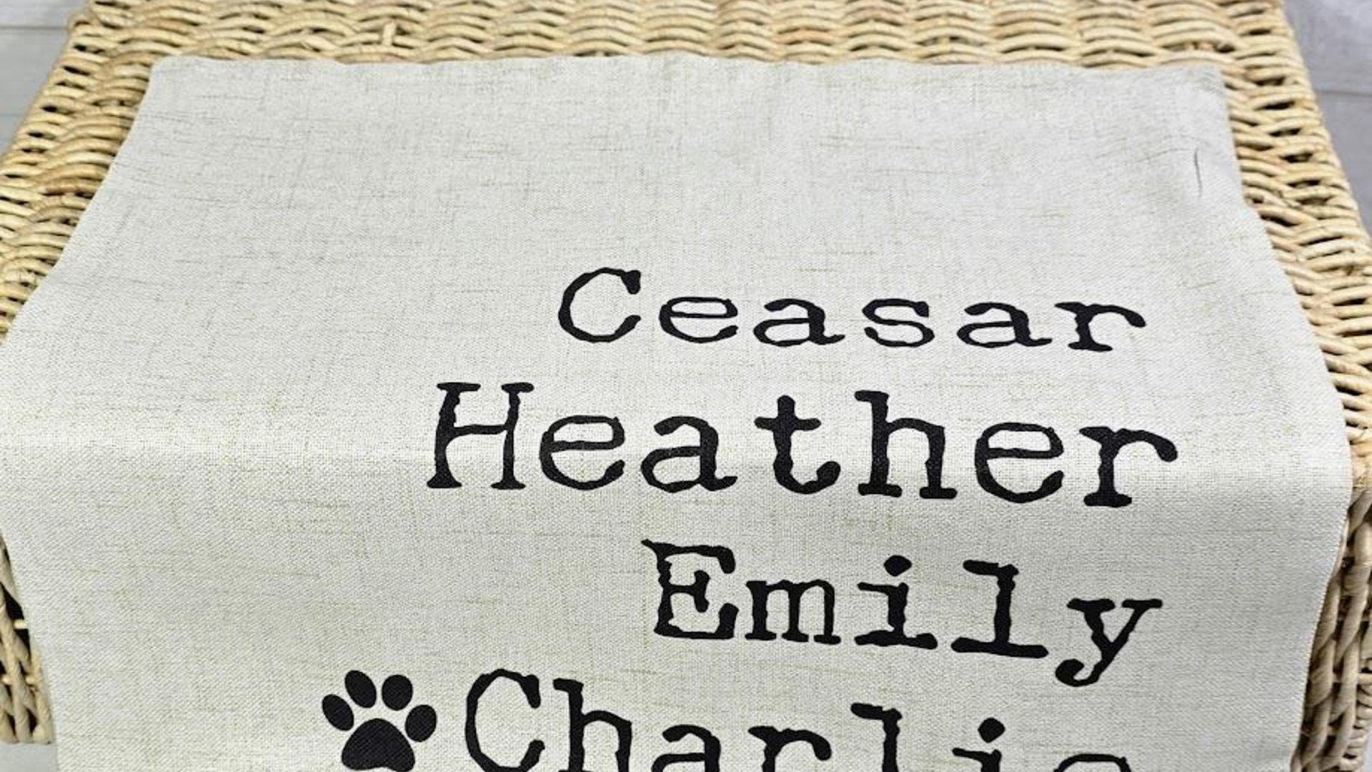 personalized family names throw pillow for bed, pet name pillow, unique anniversary gift for couple, dog parent gift, modern farmhouse decor