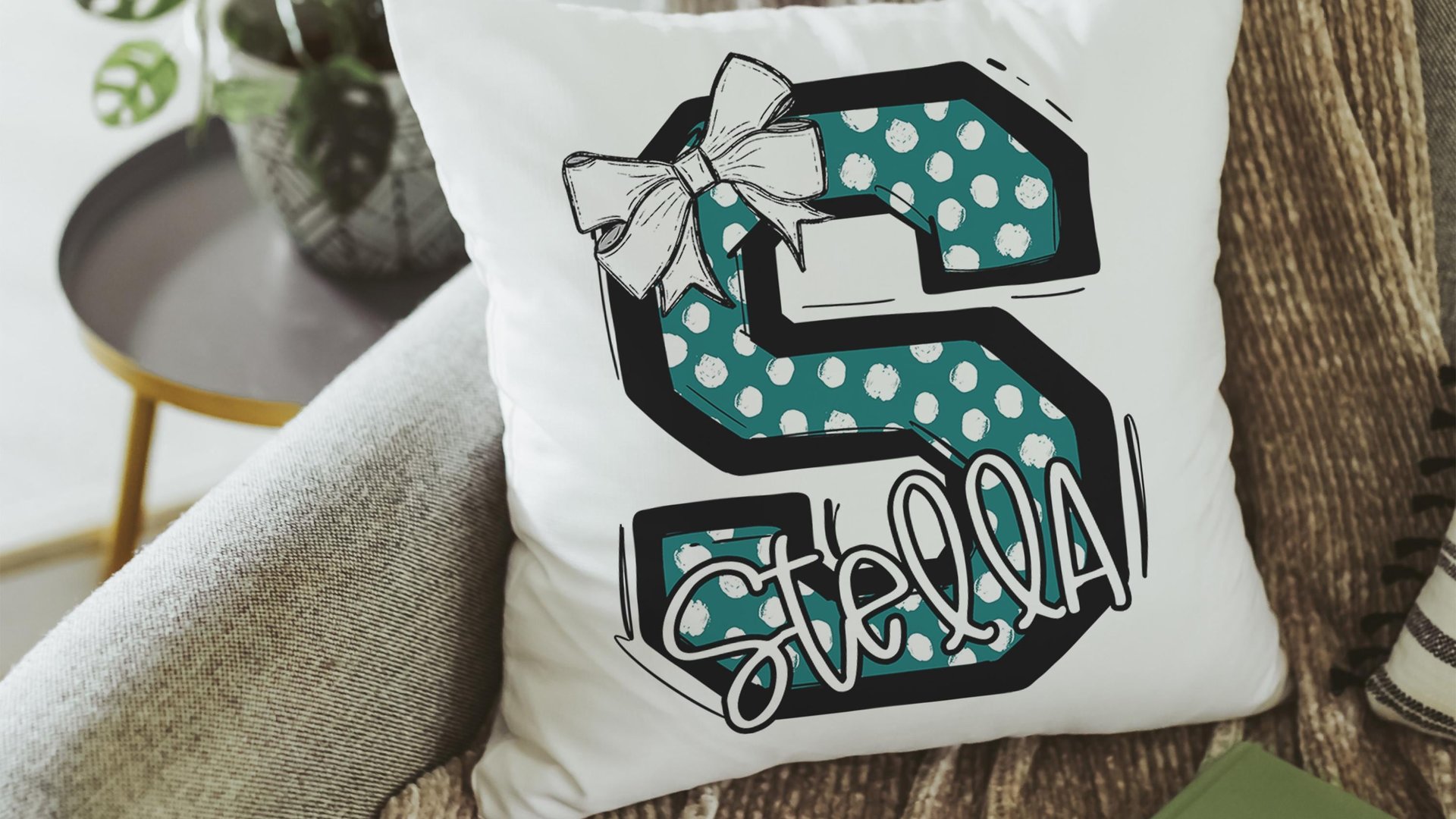 custom hot pink initial pillow personalized 2026 high school graduation gifts for girls, college dorm decor for women, going to college