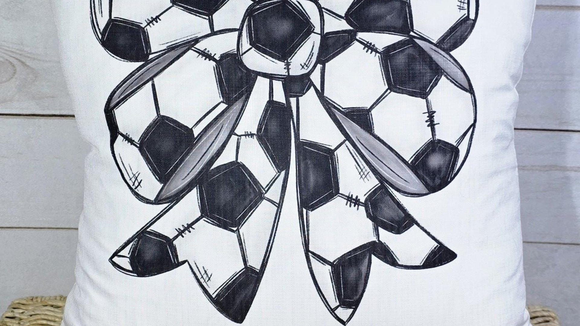 personalized soccer coquette throw pillow for bed, cute soccer bedroom decor for girls, soccer senior gifts soccer mom gift, soccer pillow