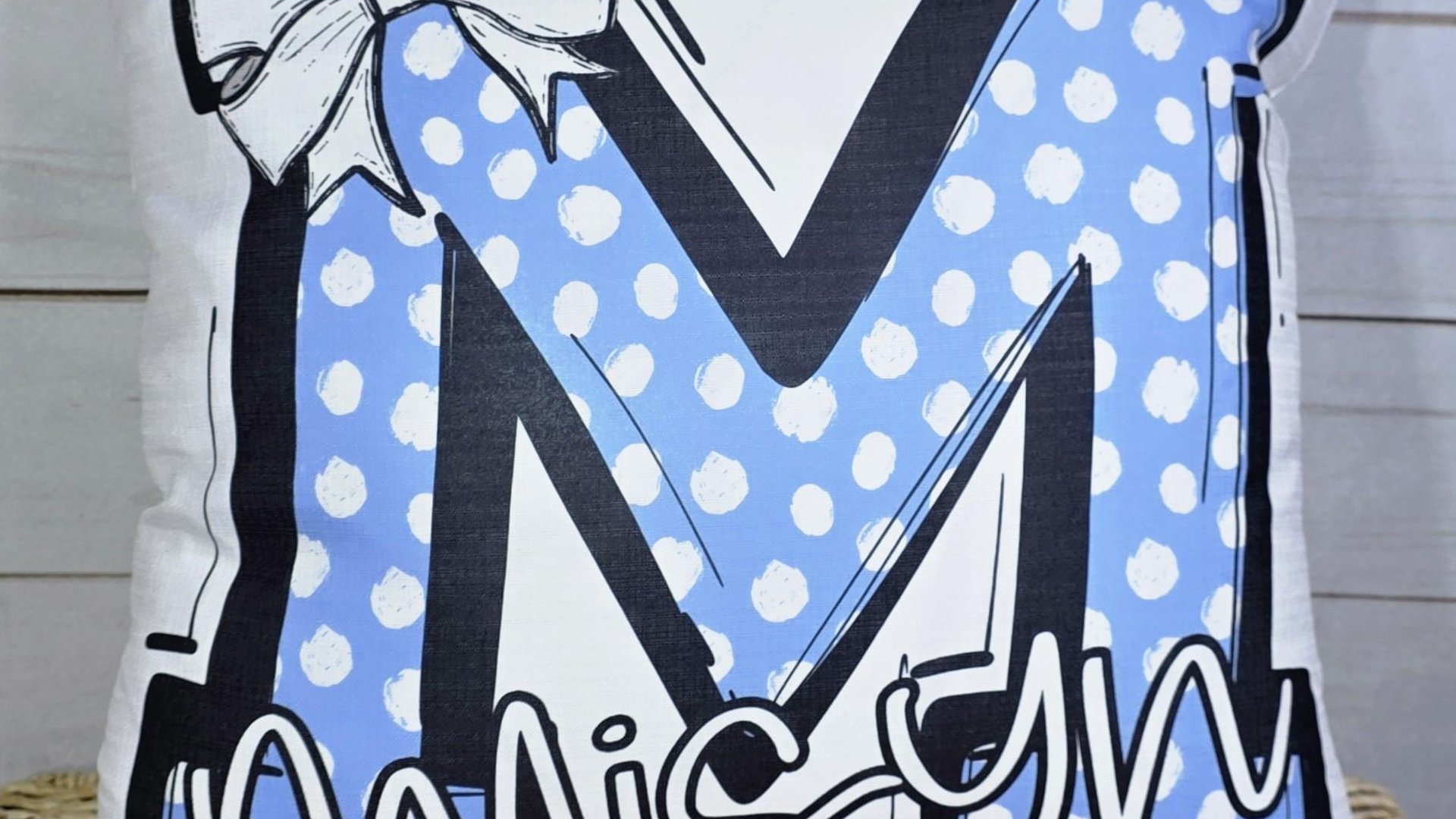 personalized initial throw pillows for girls, butter yellow name pillow cases for teens, secret Santa gifts for teenage girls, coquette