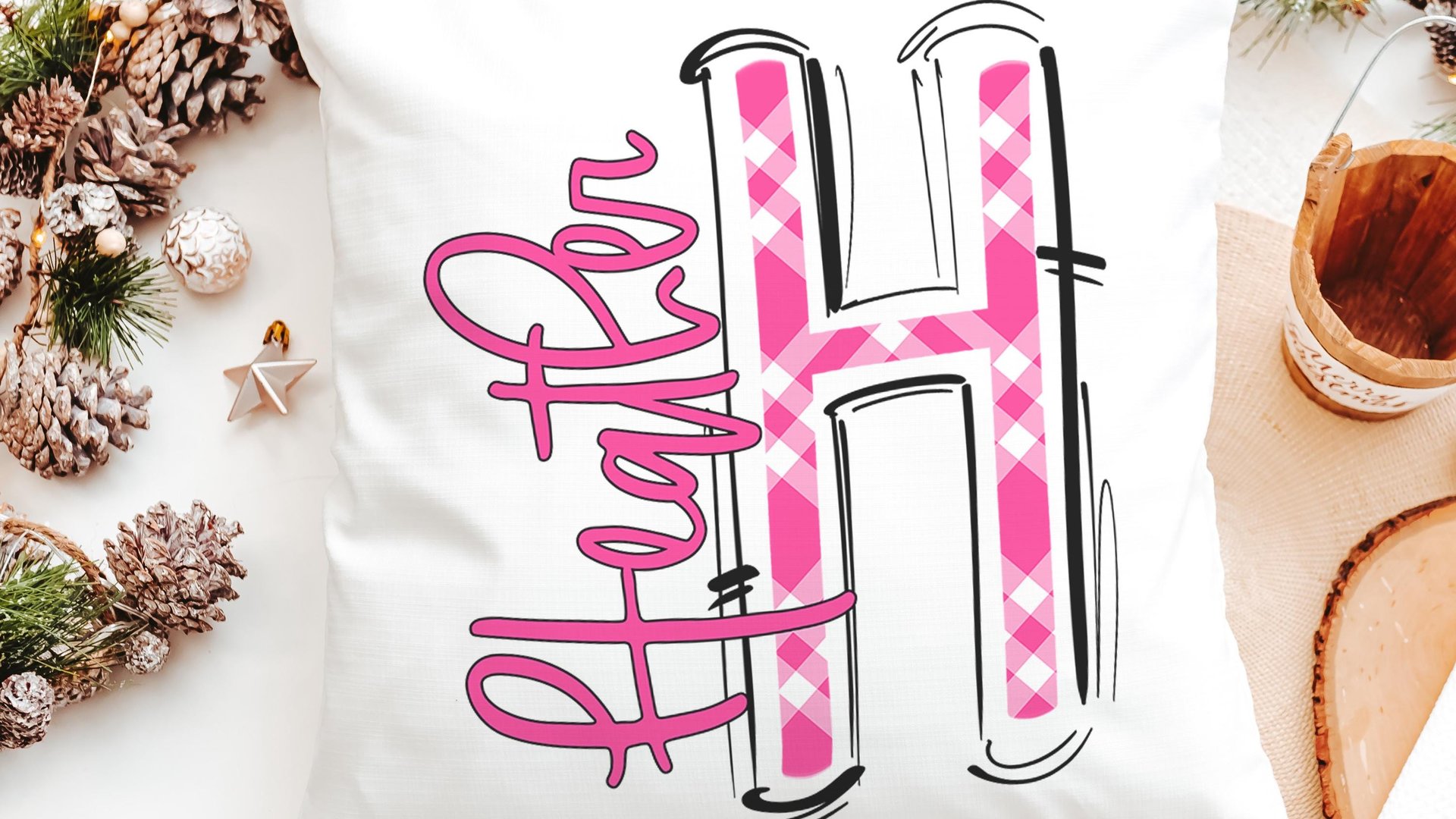 personalized name throw pillow little girl bed decor, Columbia blue initial pillows for girls, Carolina blue decor, secret Santa gifts for