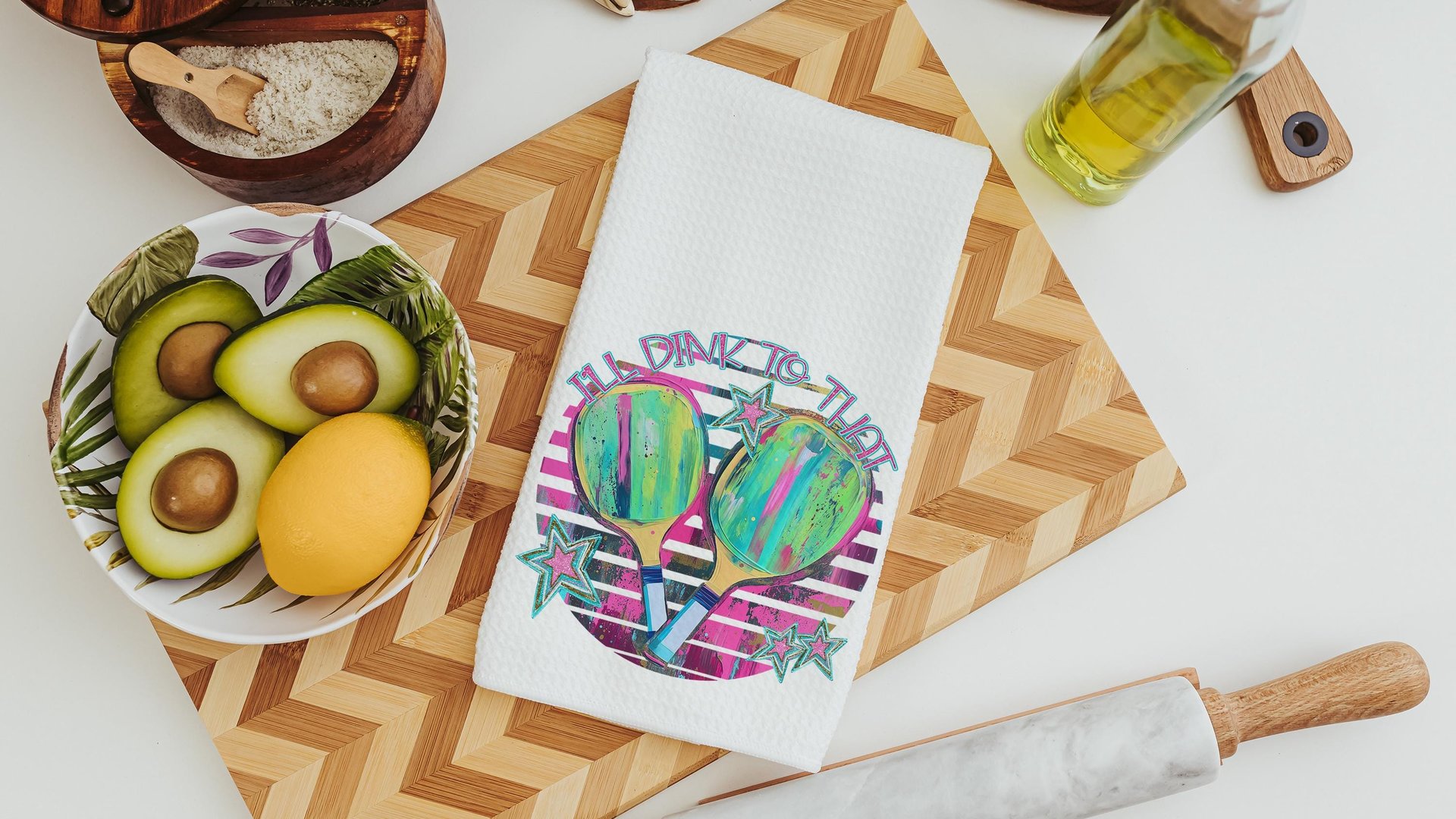 I'll dink to that hand towels for gym, dink responsibly pickleball kitchen towels for summer, funny pickleball retirement gifts for women