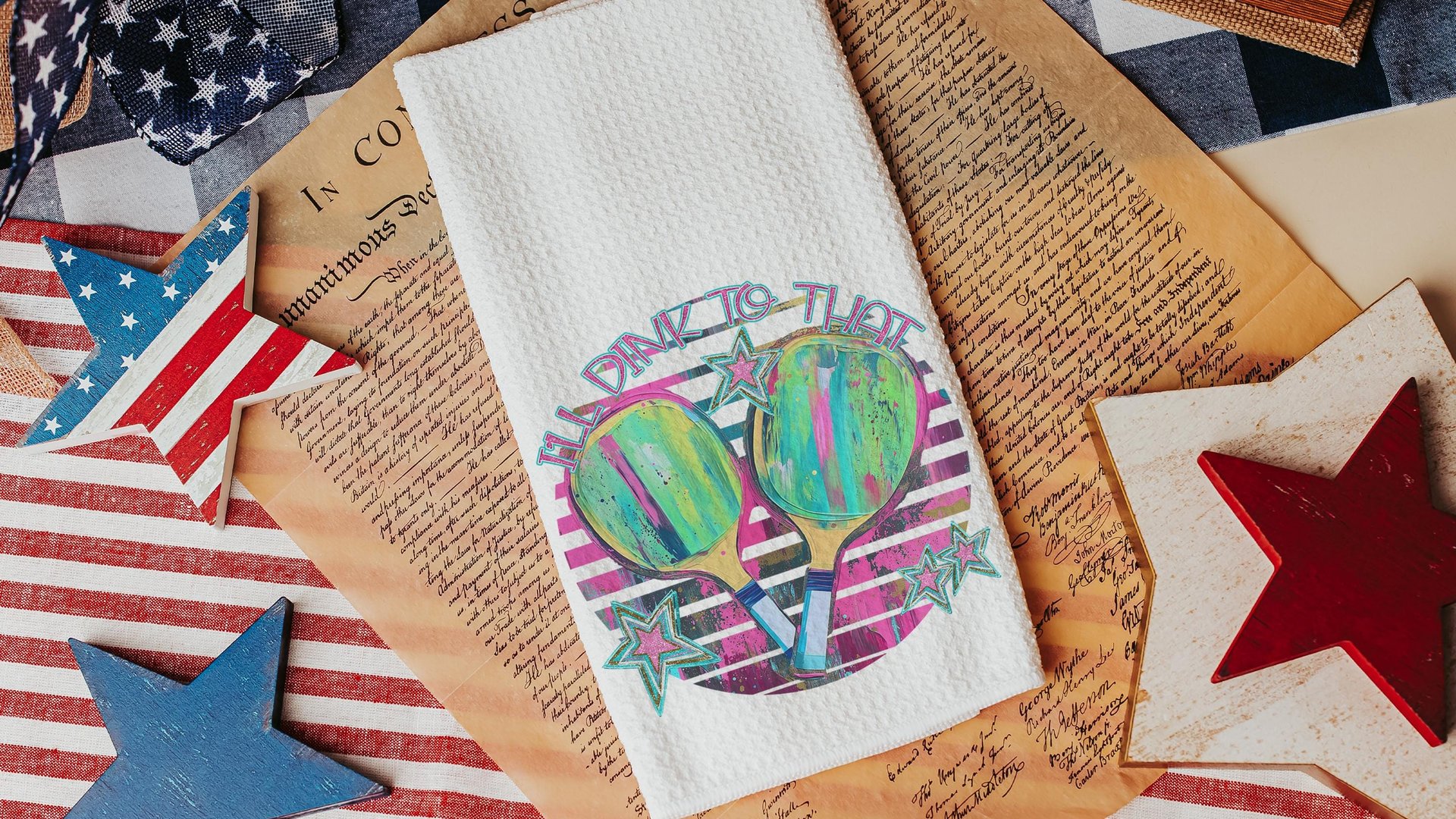 I'll dink to that hand towels for gym, dink responsibly pickleball kitchen towels for summer, funny pickleball retirement gifts for women