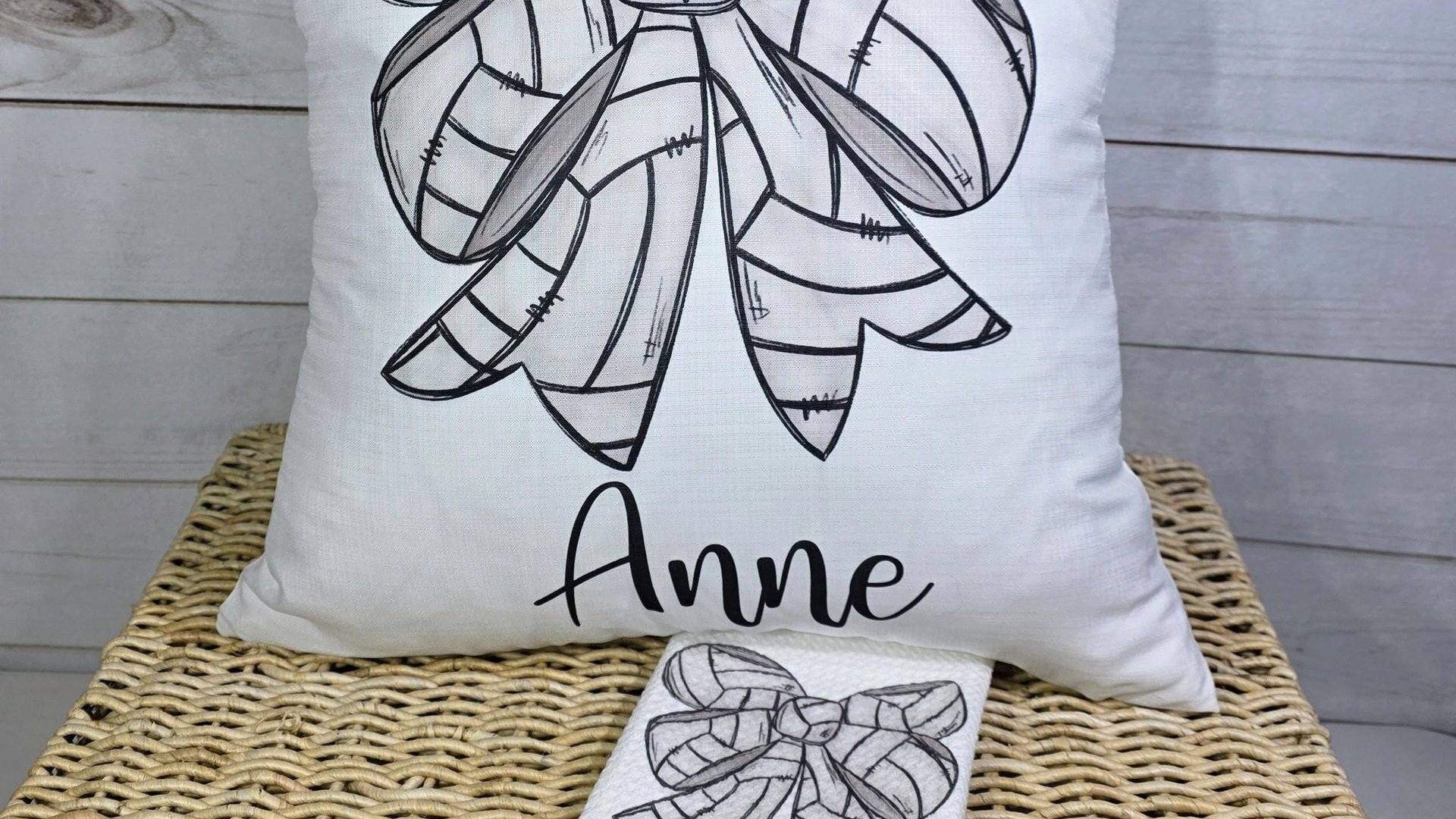 personalized volleyball coquette bow throw pillow with name, cute volleyball gifts for teenage girls, volleyball senior gifts for girls