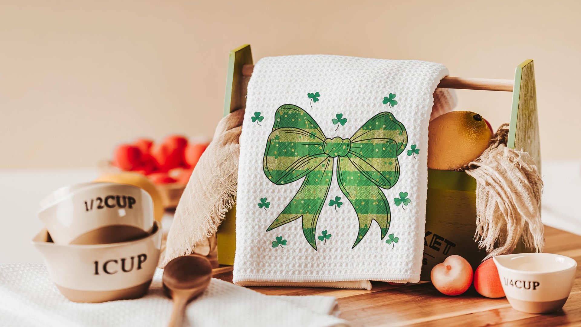 St Patricks day coquette bow throw pillows