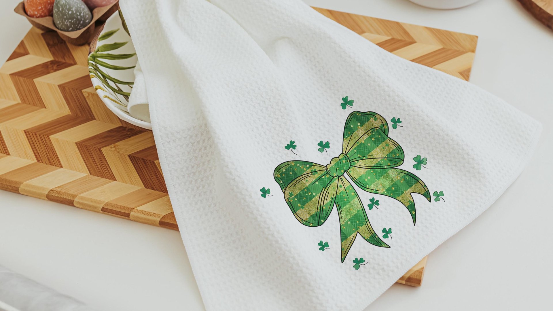 St Patricks day coquette bow throw pillows