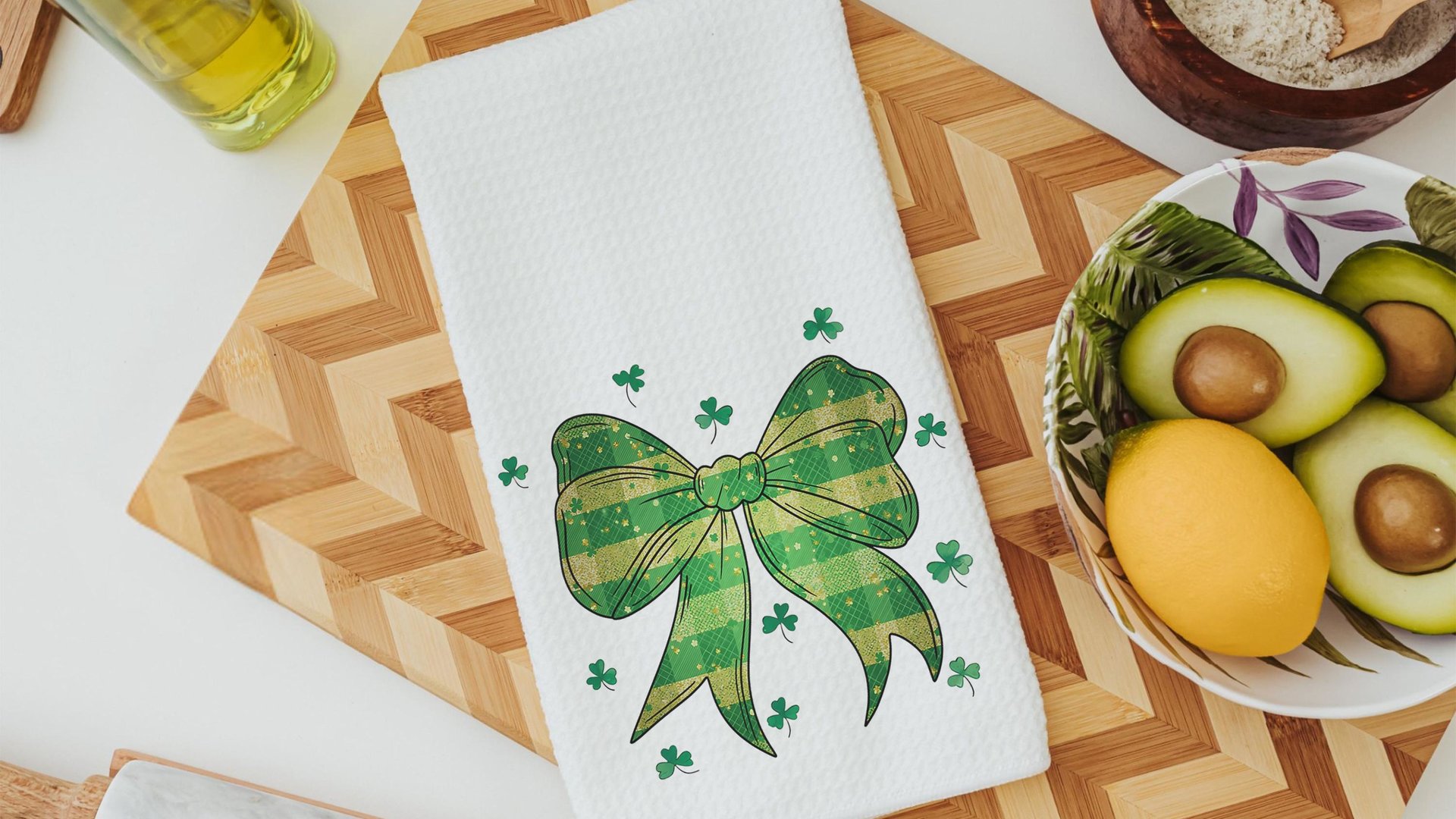 St Patricks day coquette bow throw pillows