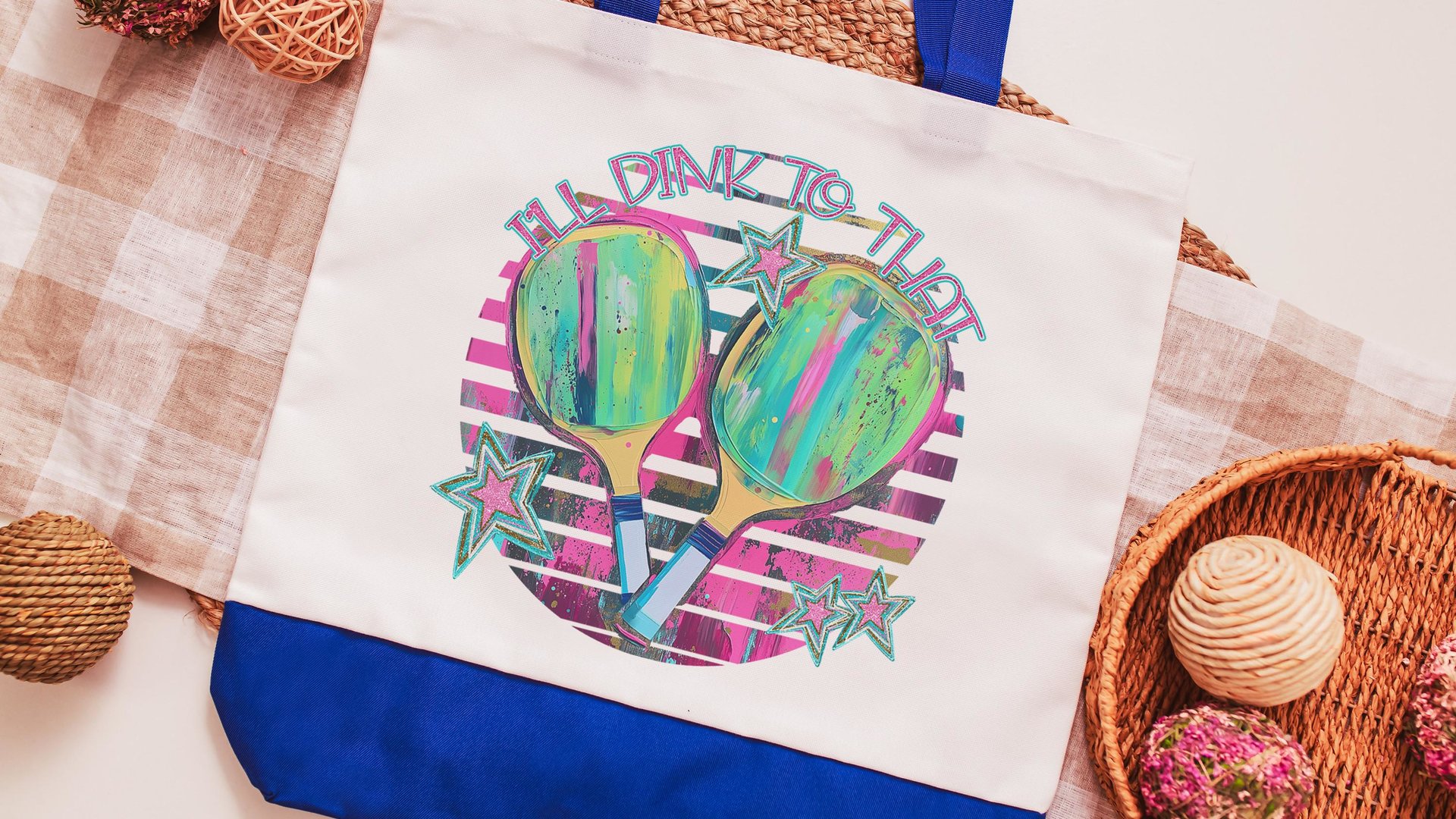 Dink to that pickleball tote bag