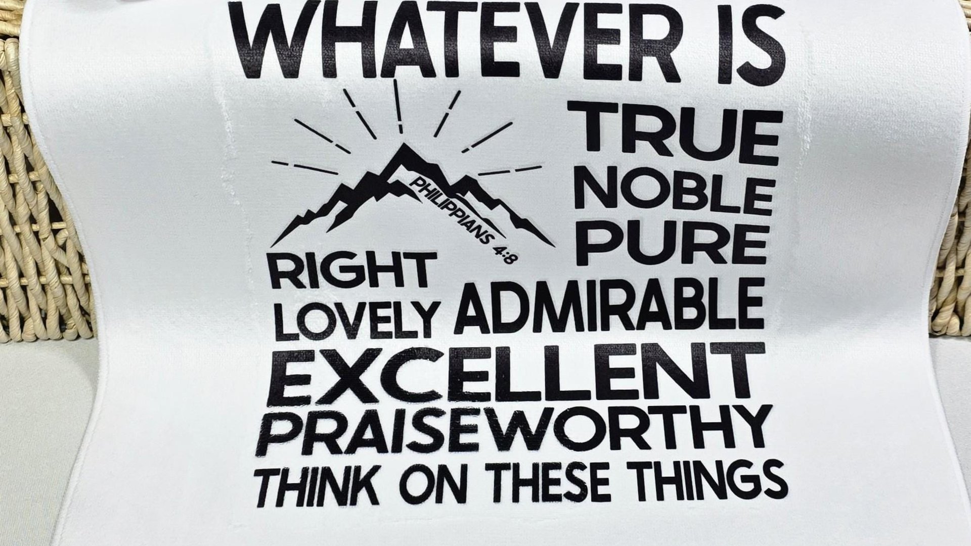 Christian golf towel for golf bags, whatever is true scripture gifts for men, Philippians 4:8 Bible verse golf gifts for son in law, ball