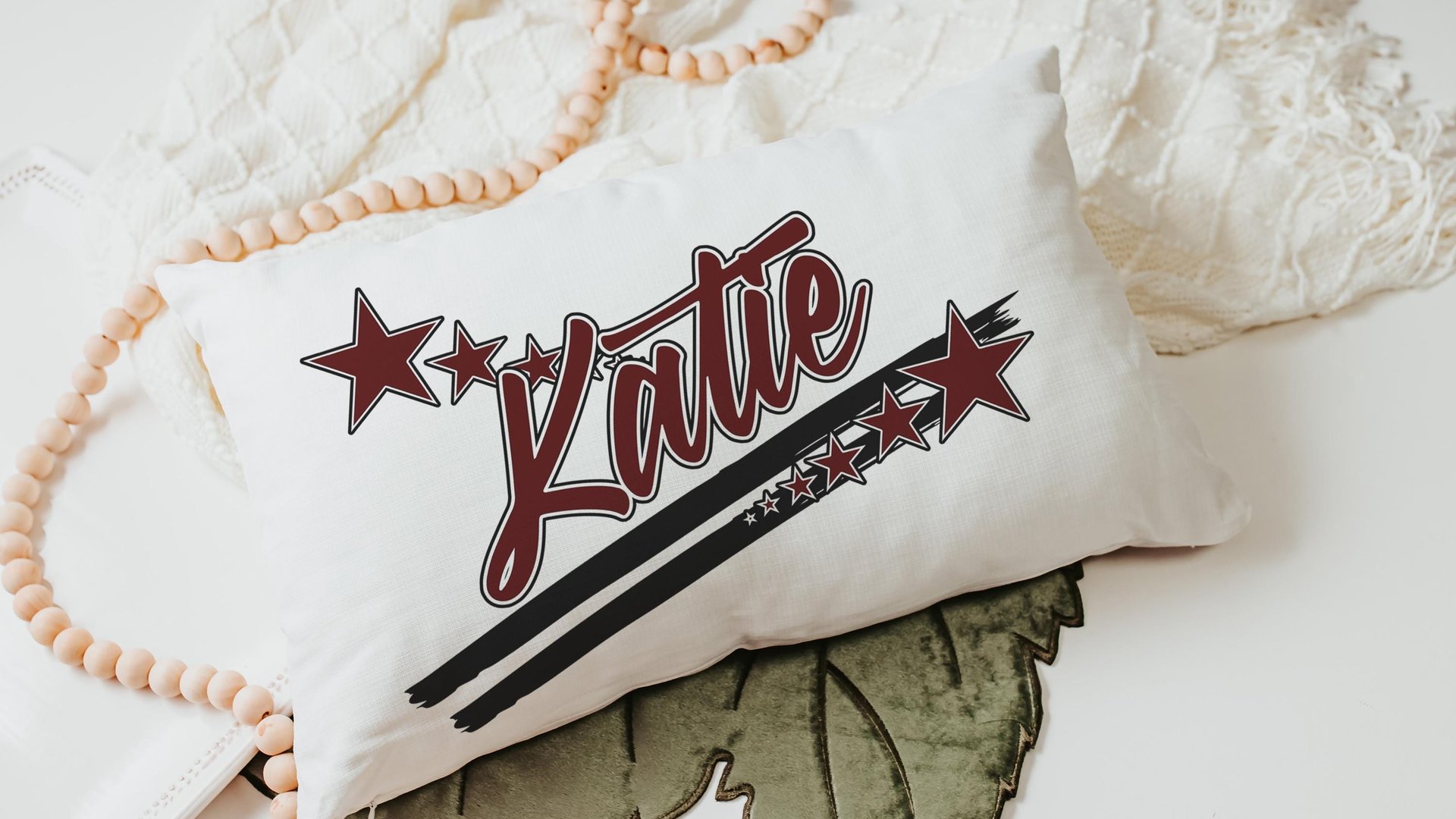 Personalized carolina blue name long pillow