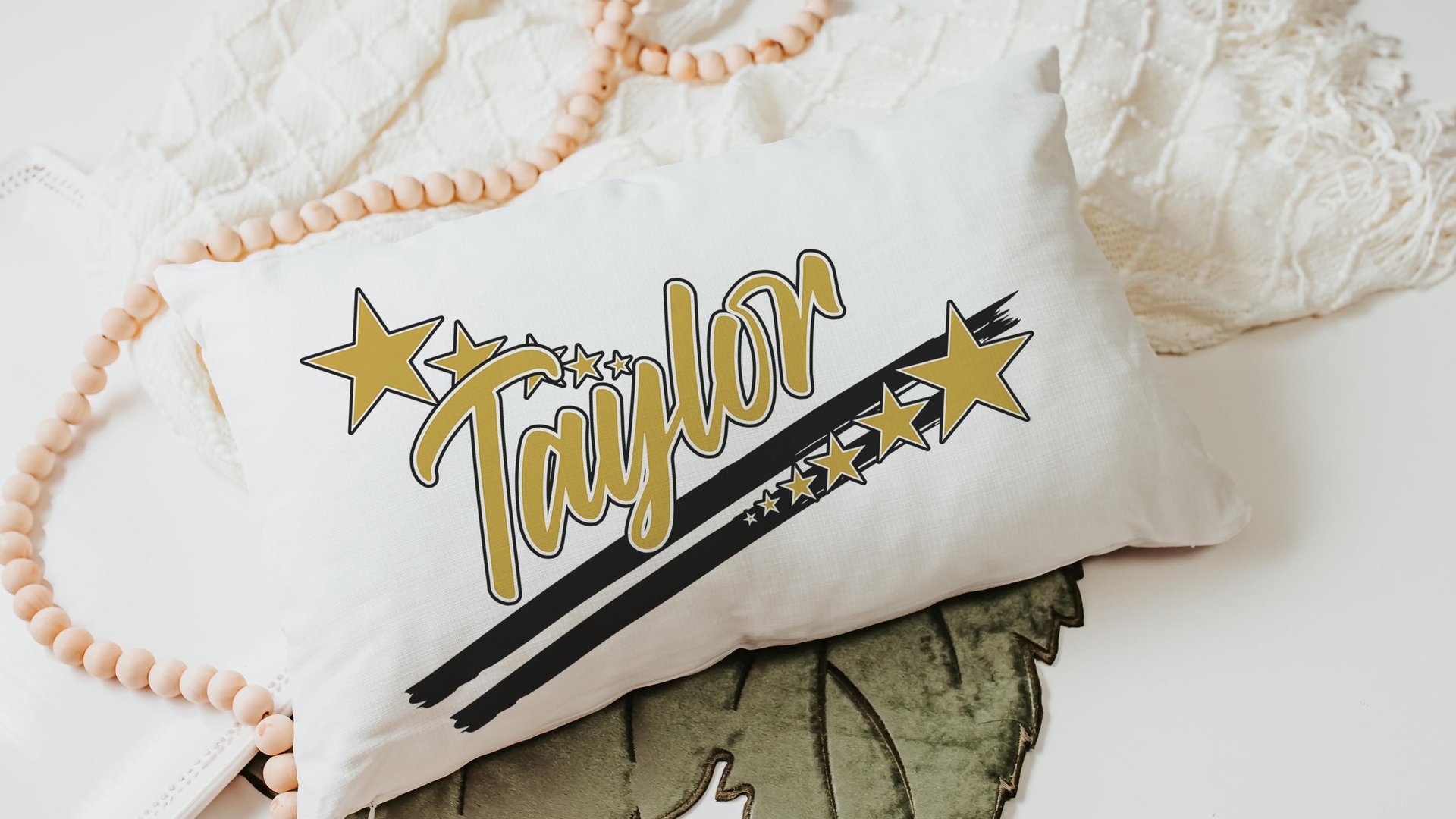 Personalized carolina blue name long pillow