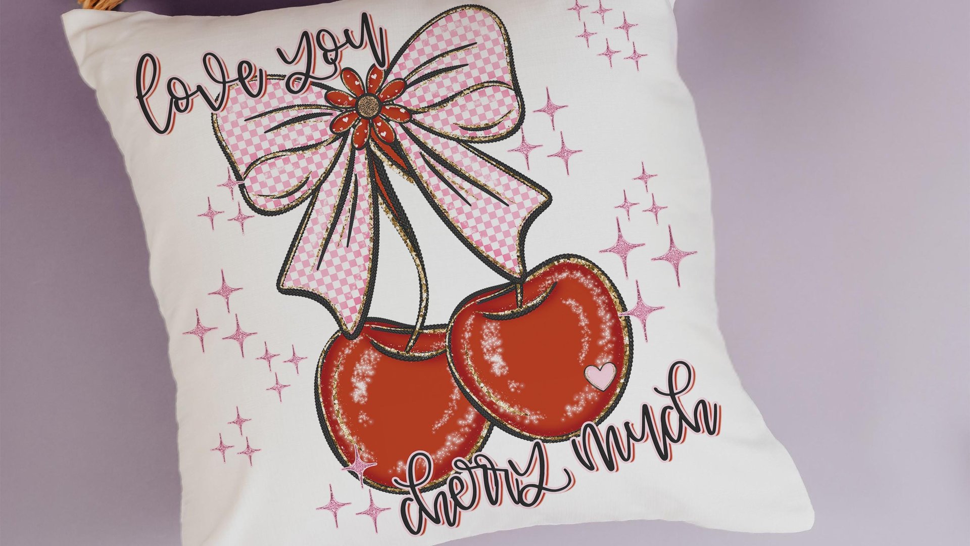 love you cherry much Valentines kitchen towels for daughter, red cherry kitchen decor, Galentines day gifts for friends, Valentines day