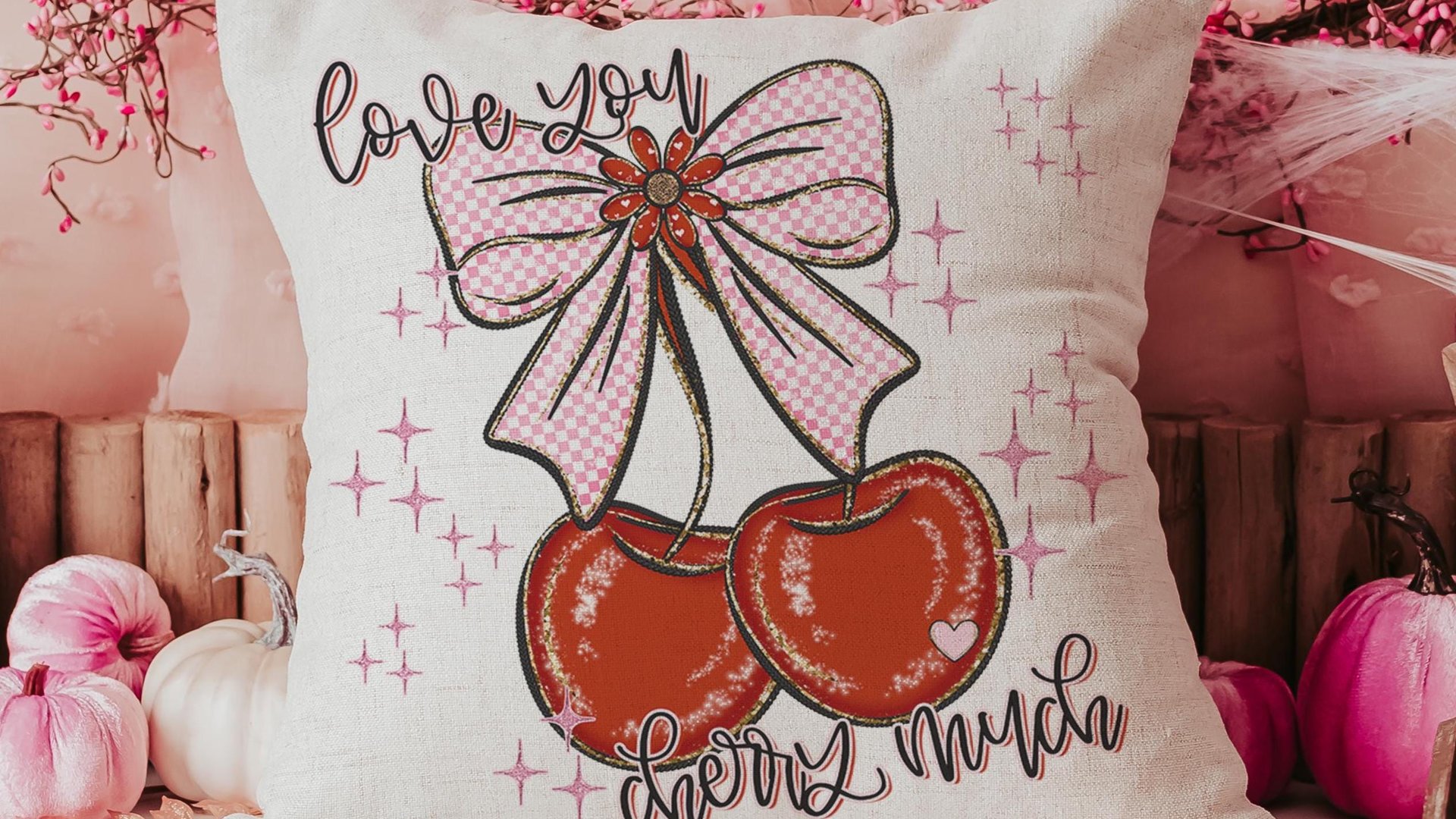 love you cherry much Valentines kitchen towels for daughter, red cherry kitchen decor, Galentines day gifts for friends, Valentines day