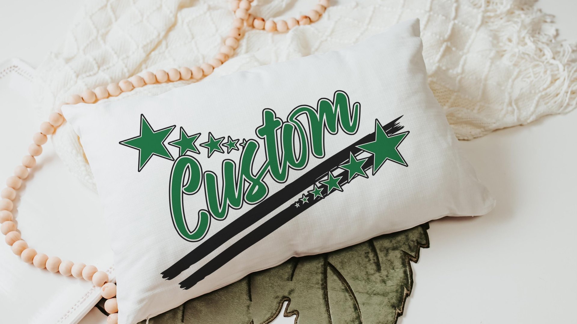 Personalized carolina blue name long pillow