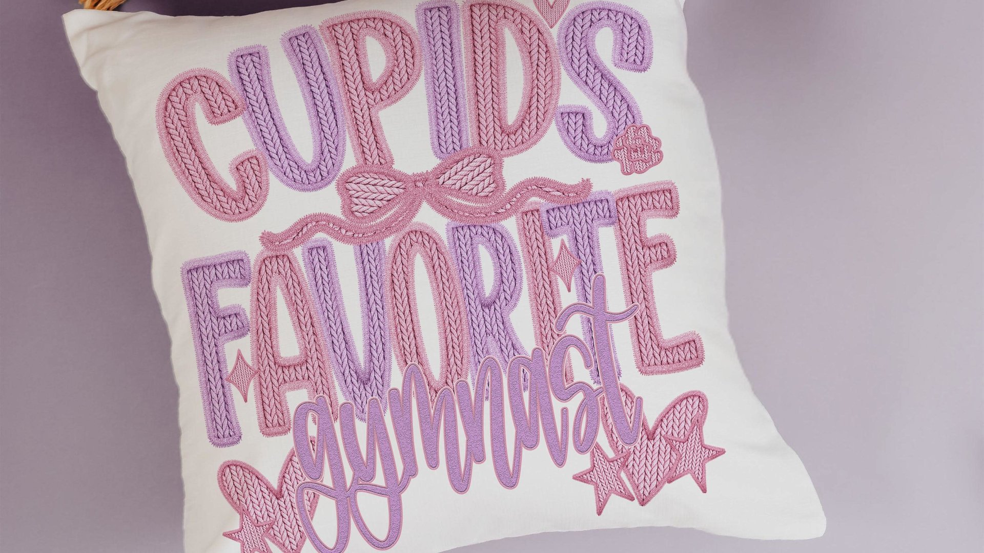 cupids favorite gymnast throw pillows for bed light pink decorative pillows, gymnastics gifts for girls, Valentines day best selling gifts