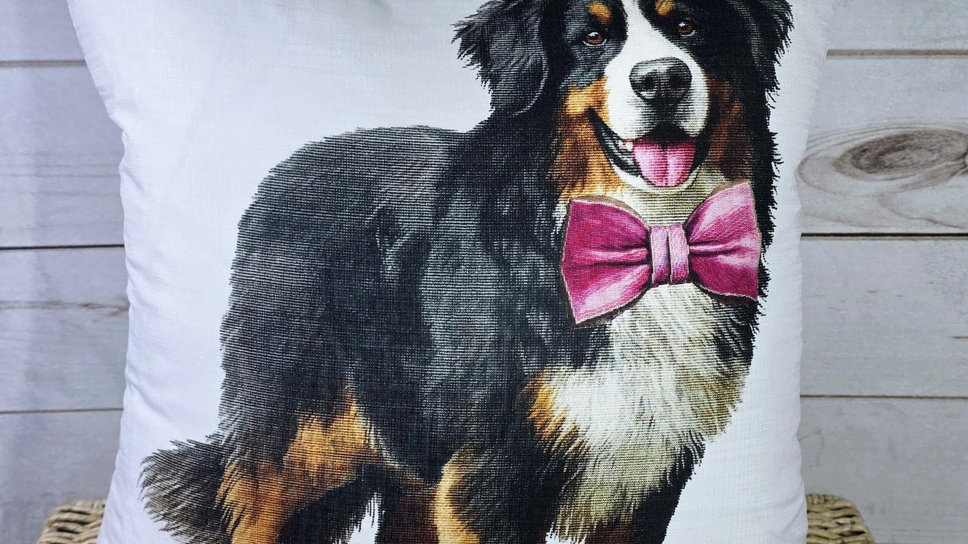 Bernese mountain dog throw pillows