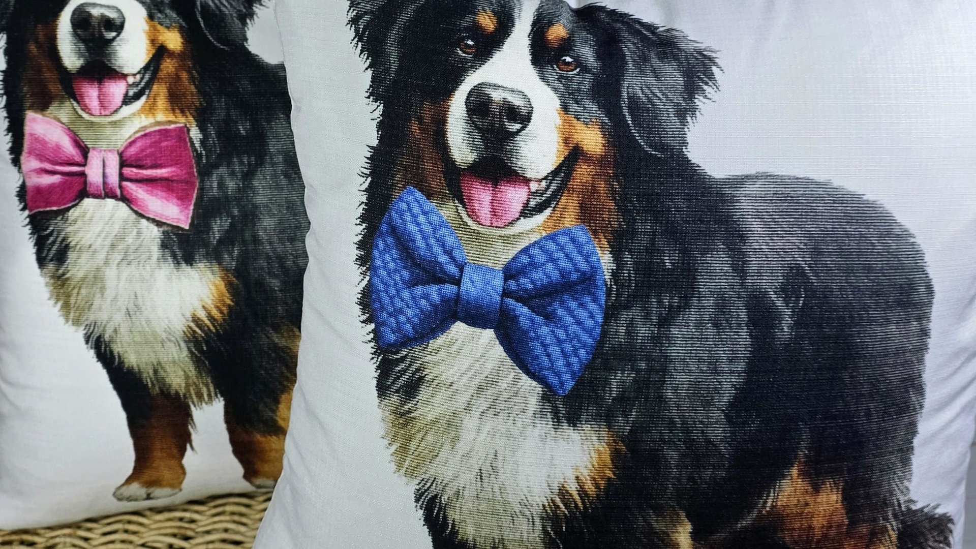 Bernese mountain dog throw pillows