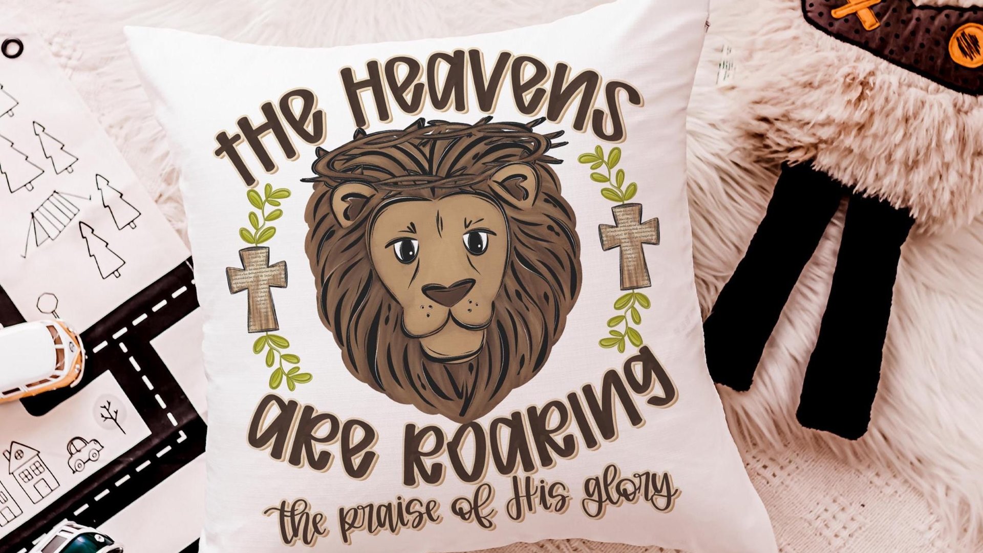 for God so loved the world cross throw pillows for couch boho decorative pillows with scripture, Christian home decor gift for women, faith