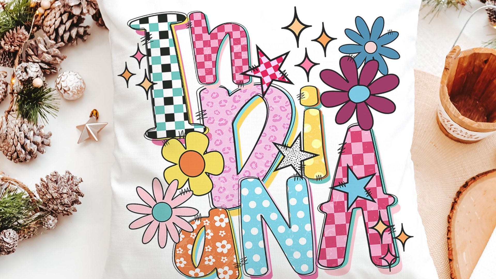 cute Indiana throw pillows for couch colorful accent pillows for dorm room, real estate agent gifts, realtor office decor, Indiana girl gift