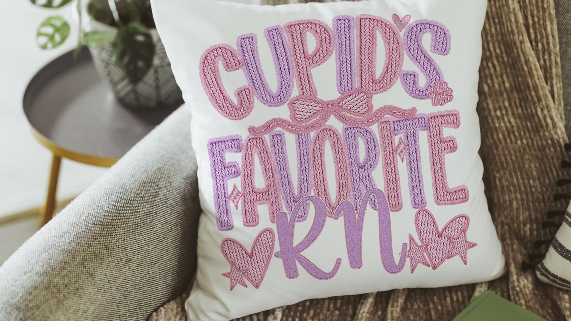 cupids favorite nurse throw pillows for women, office accessories healthcare worker gifts, RN gifts funny Valentines day best selling gifts