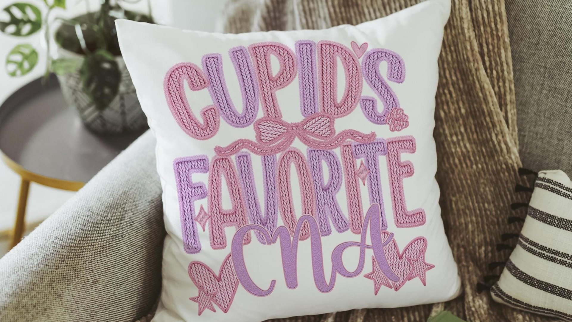 cupids favorite nurse throw pillows for women, office accessories healthcare worker gifts, RN gifts funny Valentines day best selling gifts