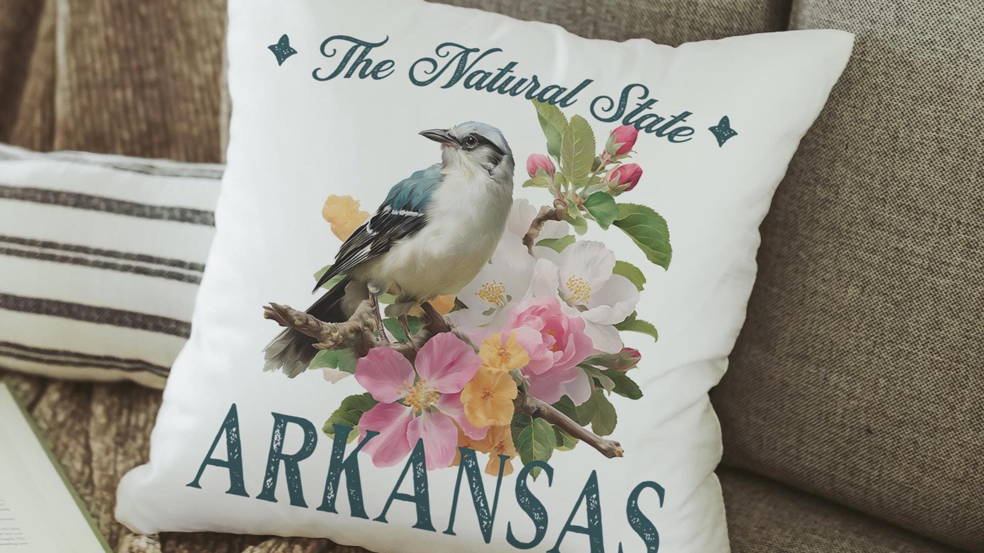Michigan state bird throw pillows for couch floral Michigan state flower decorative pillows for sofa, Michigan gifts for women, real estate