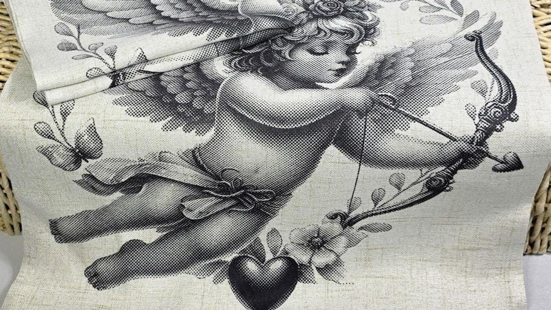 vintage cupid Valentines throw pillow covers 18x18, Galentines day gifts for friends, Valentines day decorative pillows for couch dorm decor