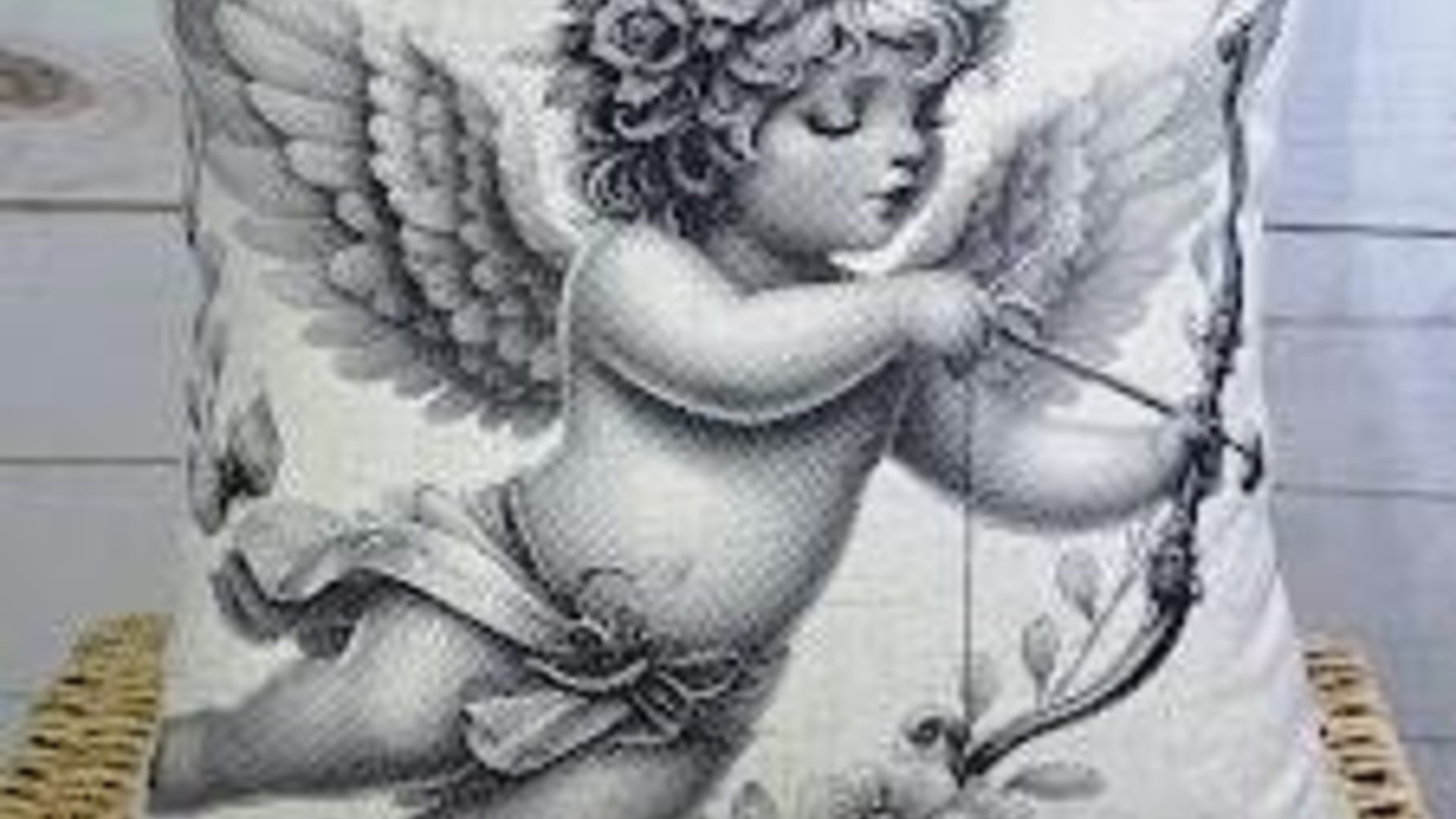 vintage cupid Valentines throw pillow covers 18x18, Galentines day gifts for friends, Valentines day decorative pillows for couch dorm decor