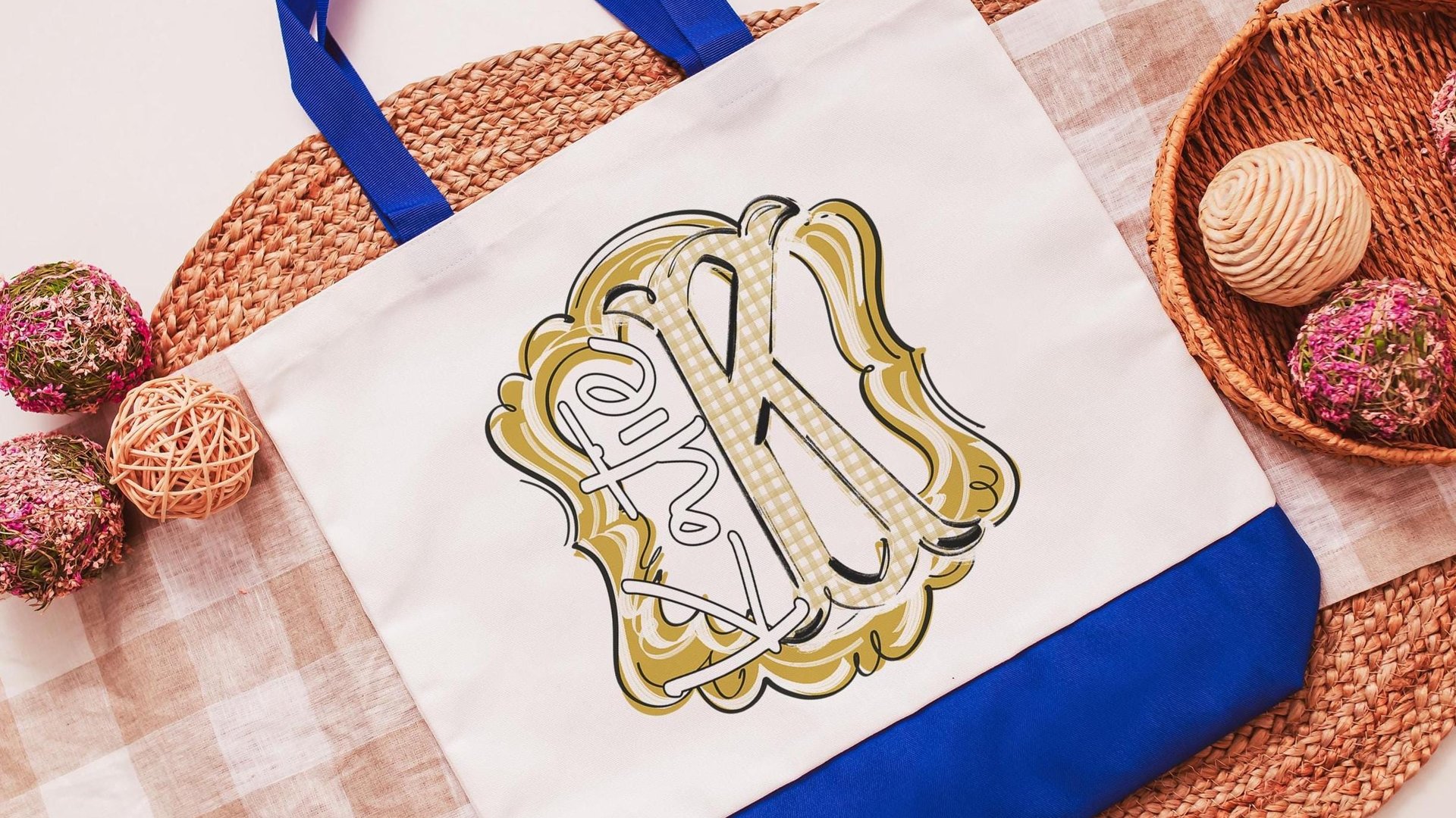 personalized initial tote bag for bridesmaids, carolina blue school spirit accessories, custom name tote bag for girls, best gifts for her