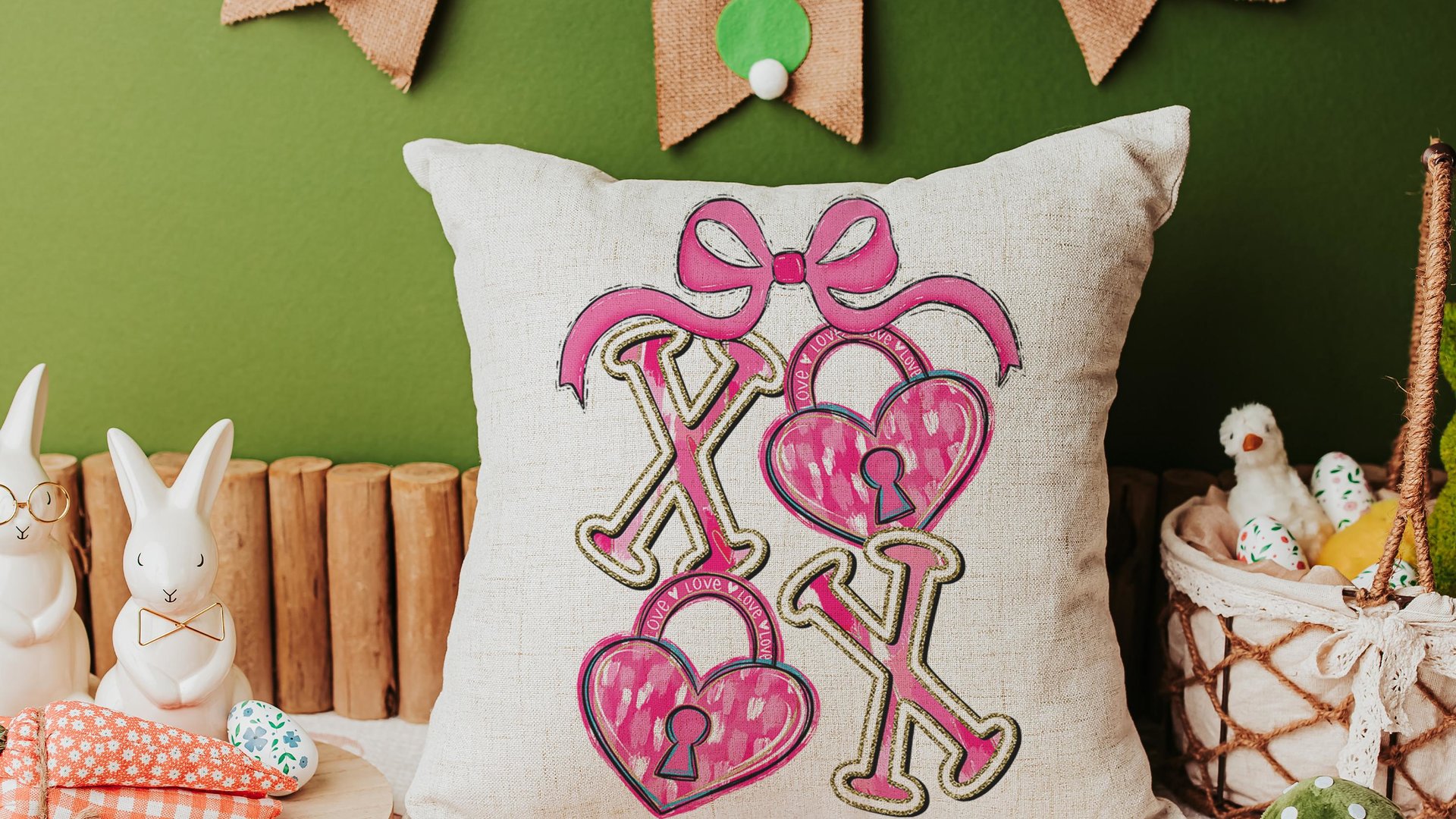 xoxo Valentines throw pillow covers 18x18, Valentines coquette kitchen towels for gifts, key to my heart decorative pillows for couch, V day