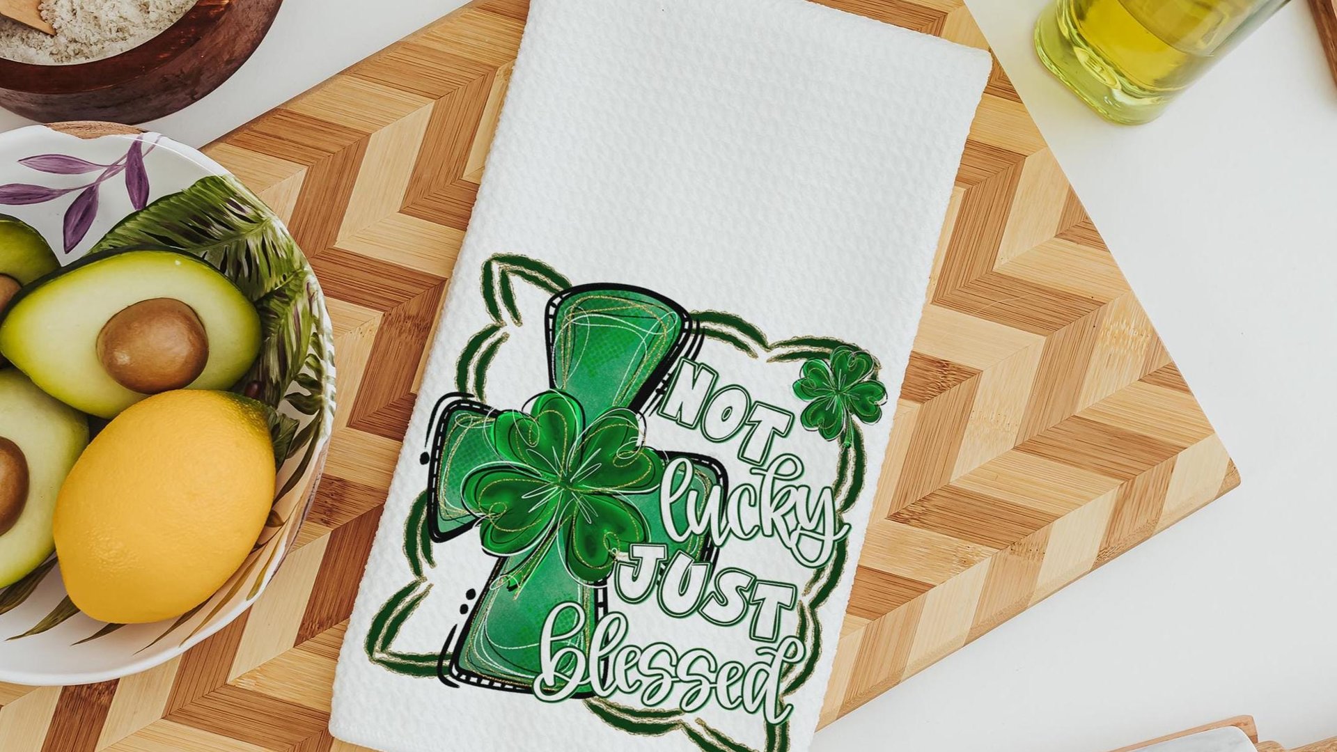 not lucky simply blessed shamrock cross throw pillows for couch, Christian St Patricks Day decorations, Irish gifts for her, St Pattys Day