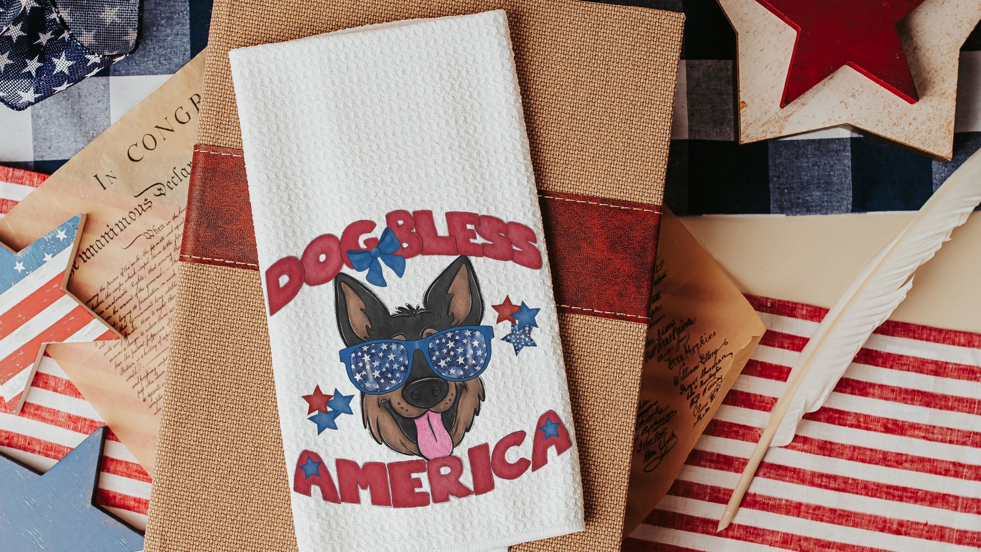 dog bless America patriotic throw pillows for couch, best gifts for dog lovers, 4th of July decor, unique dog mom gifts, German shepherd