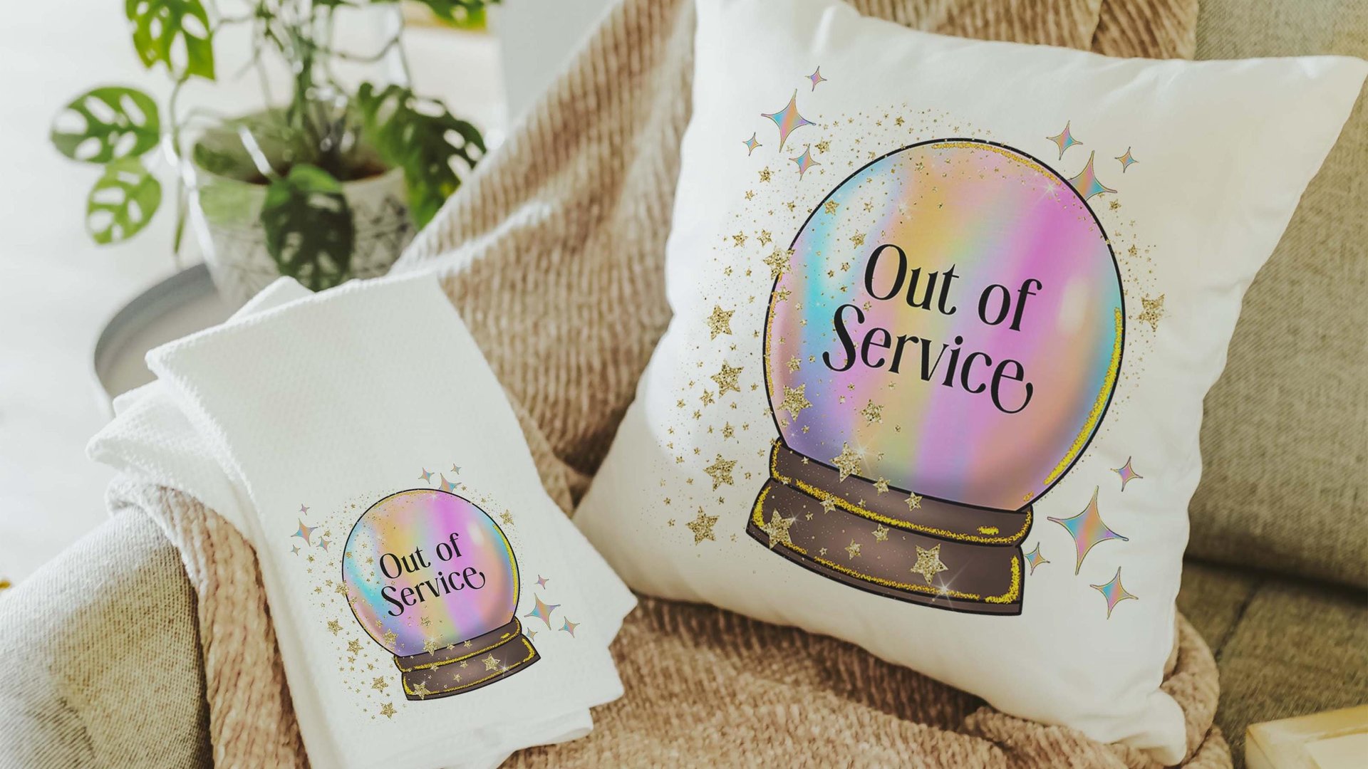 custom quote funny hand towels for bathroom, at least your mom thinks you're pretty crystal ball decor, sassy gift for best friends, snarky