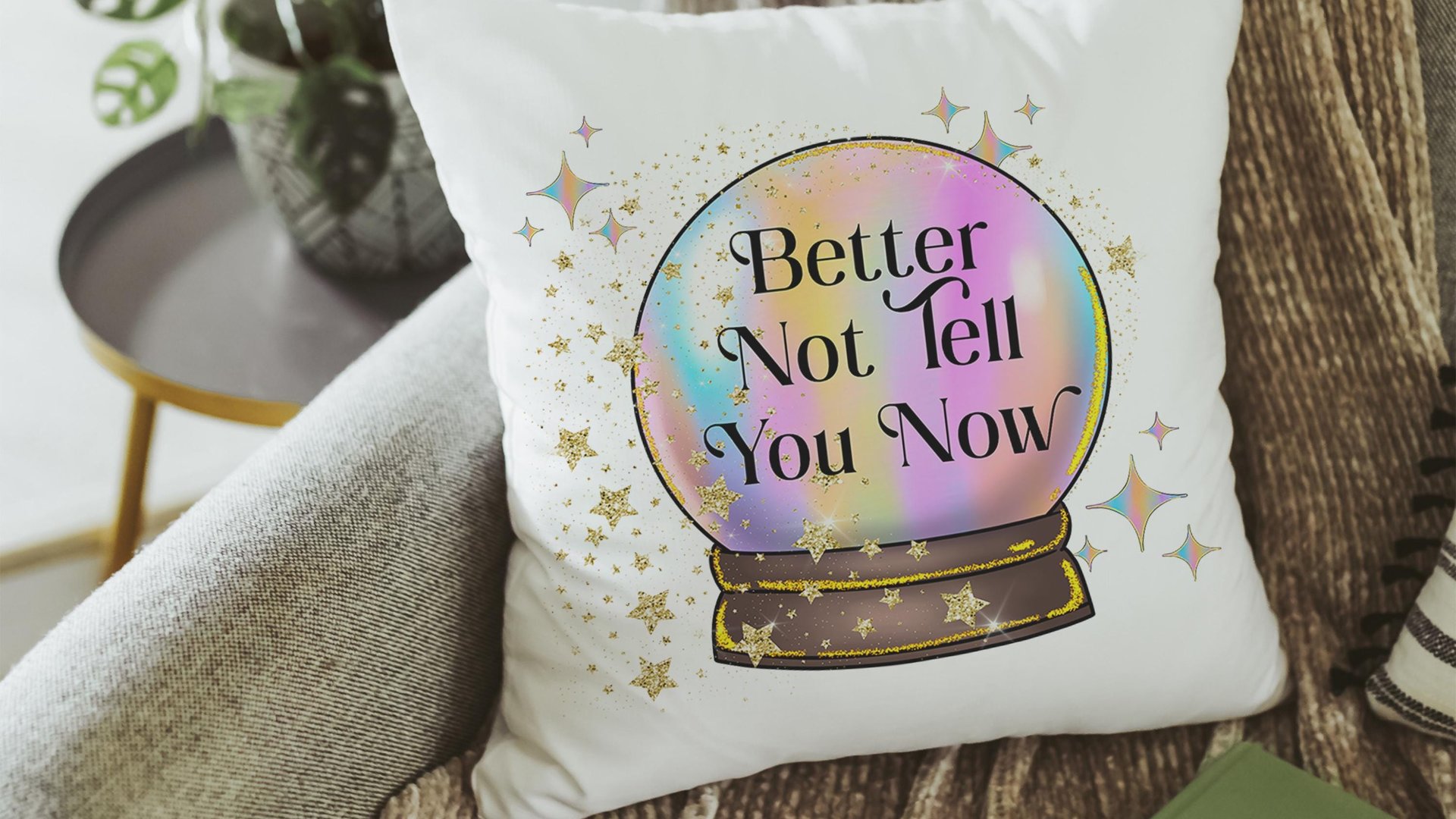 custom quote funny hand towels for bathroom, at least your mom thinks you're pretty crystal ball decor, sassy gift for best friends, snarky