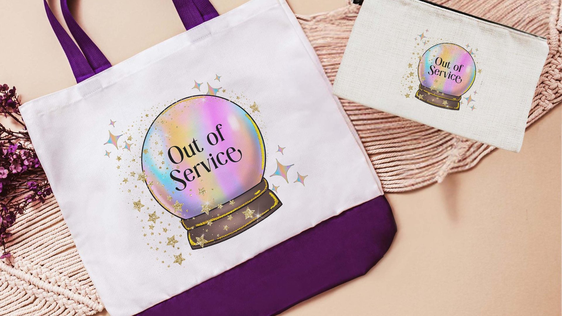 custom quote makeup bag for purse, crystal ball besties gift, nope funny wristlet for women, snarky gifts for friends, Easter basket stuffer