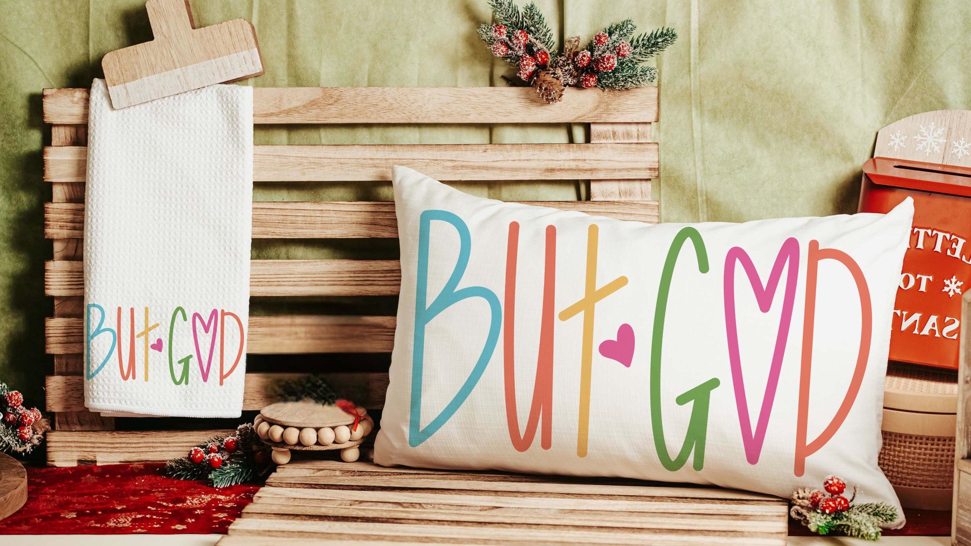 but God lumbar decorative pillows for bedroom, faith gifts for teen girls, Christian throw pillows for couch bright decor, unique gifts for