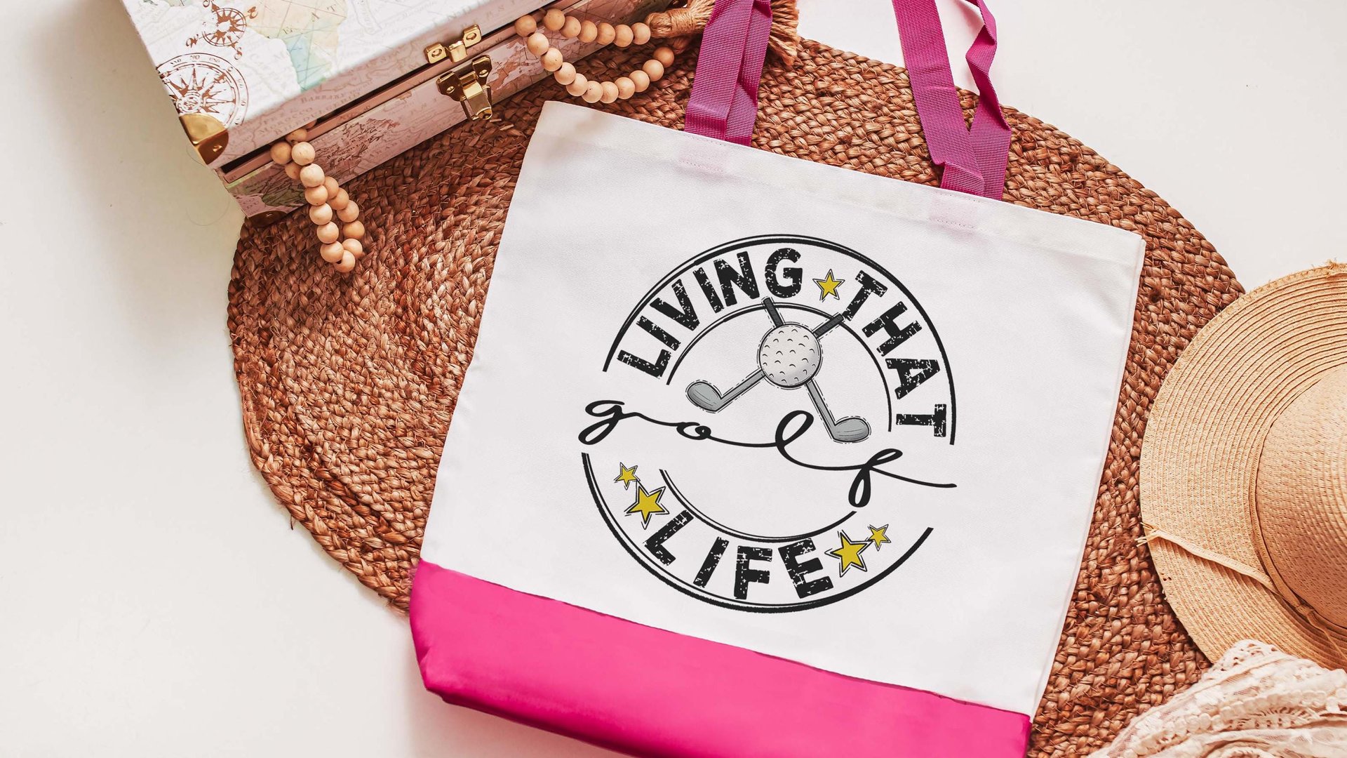 golf life golf tote bag for women, reusable shopping bag, cute golf gifts for her, lady golfer golfing tournament, funny golf gifts for men