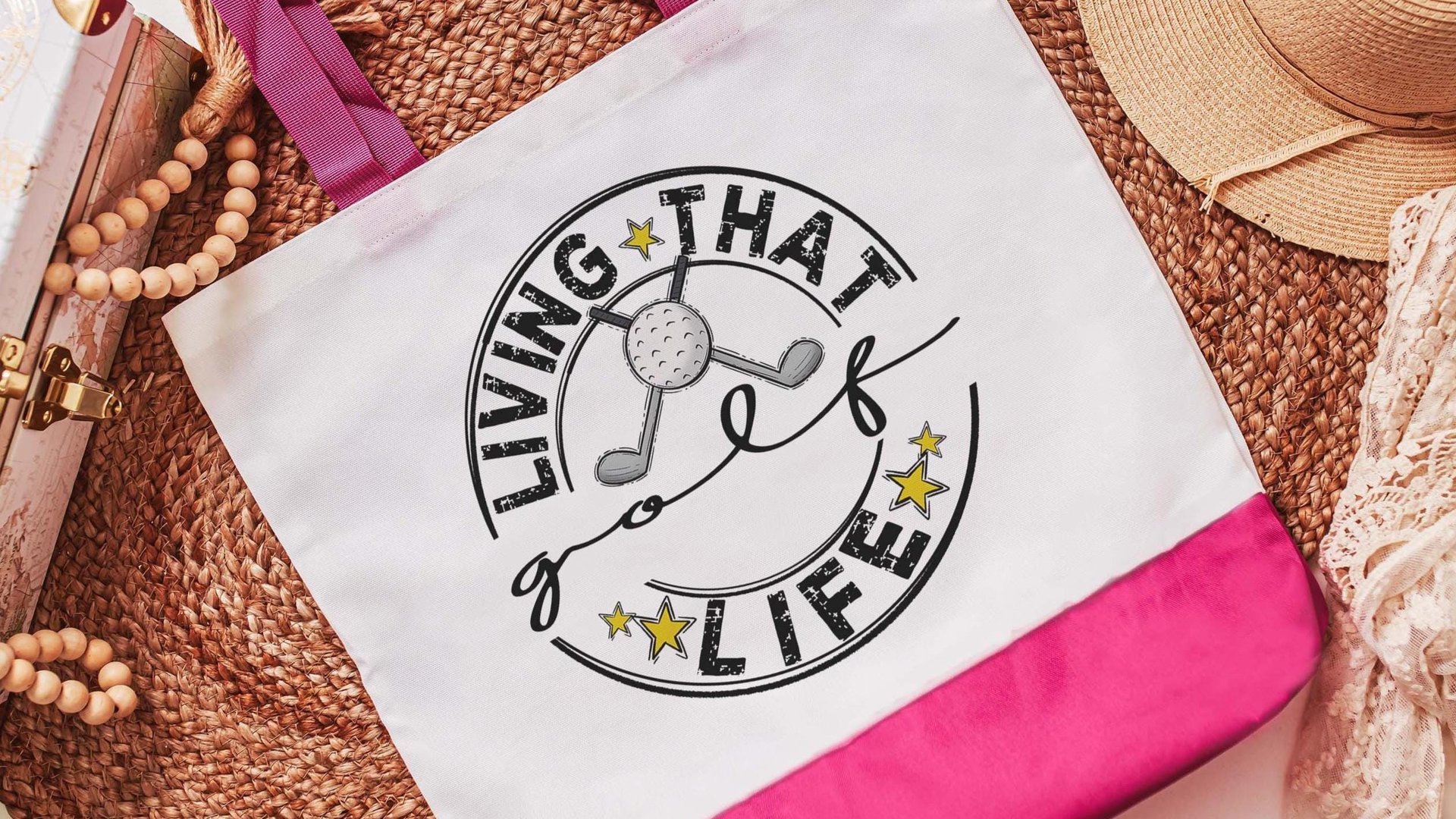 golf life golf tote bag for women, reusable shopping bag, cute golf gifts for her, lady golfer golfing tournament, funny golf gifts for men