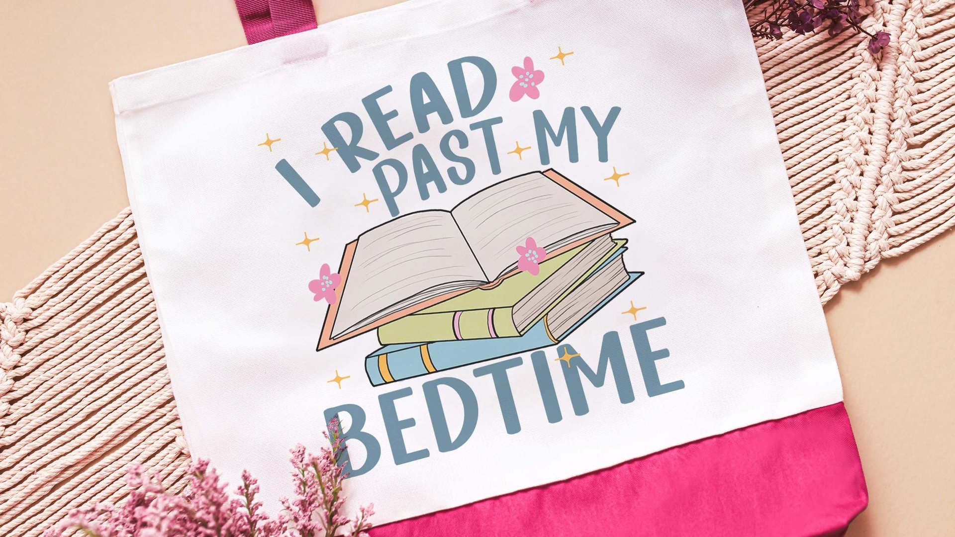 I read past my bedtime cute tote bag for book lovers, bookish merch bags, unique gifts for women who have everything, library tote bag for